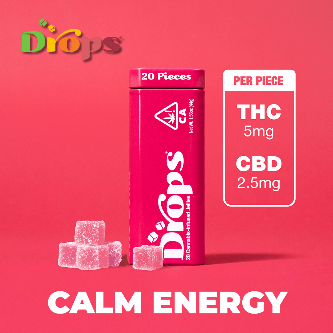 Drops - Raspberry - Calm Gummies - 100mg Live Rosin THC + 50mg CBD - Drops -  - $14.99 - Edibles