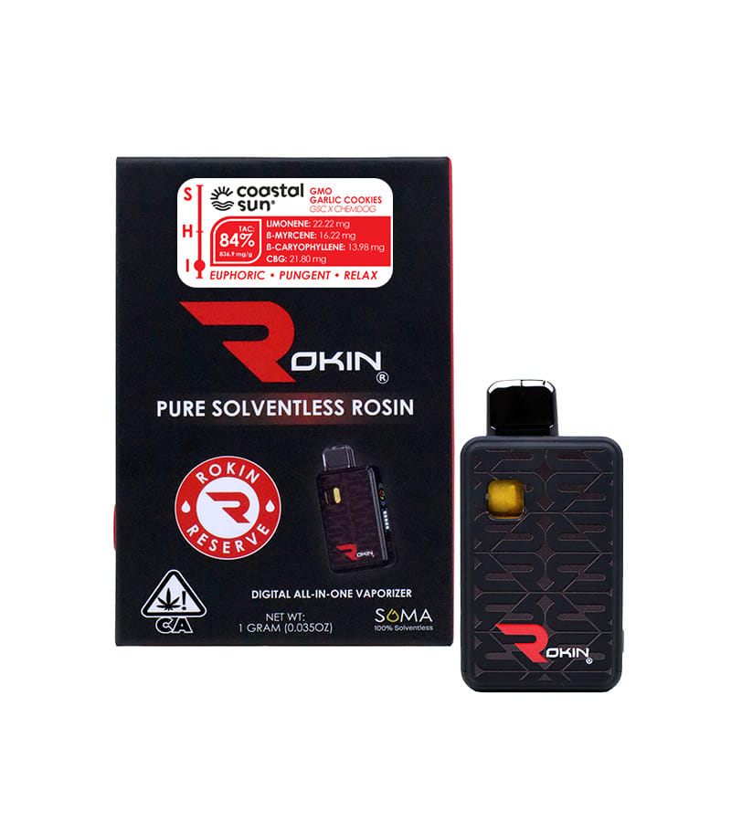 GMO Garlic Cookies - Rokin Reserve 1g Rosin Disposable - Rokin - 1g Res Dispo - Indica - $46 - All-In-One (Disposables)