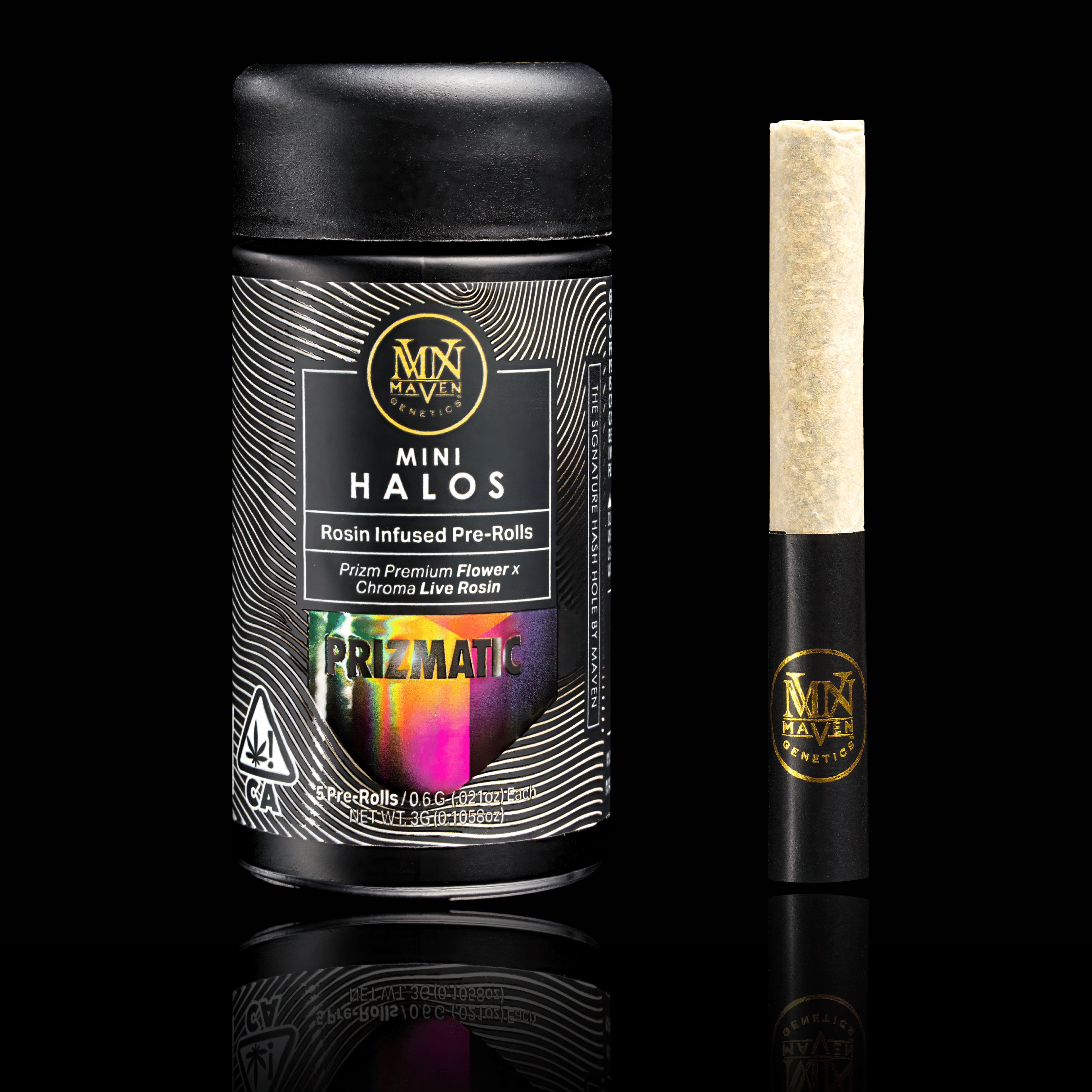 Mini Halos - Prizmatic 5 Pack Infused Pre-Rolls - Maven Genetics - 5 Pack - $45 - Pre-Rolls