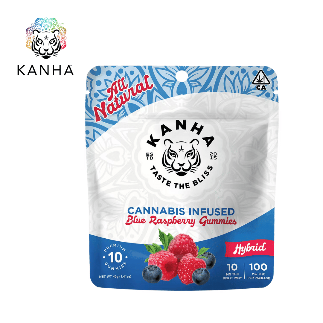 Kanha- Blue Raspberry - Classic Gummies - 100mg THC - KANHA -  - $11.99 - Edibles