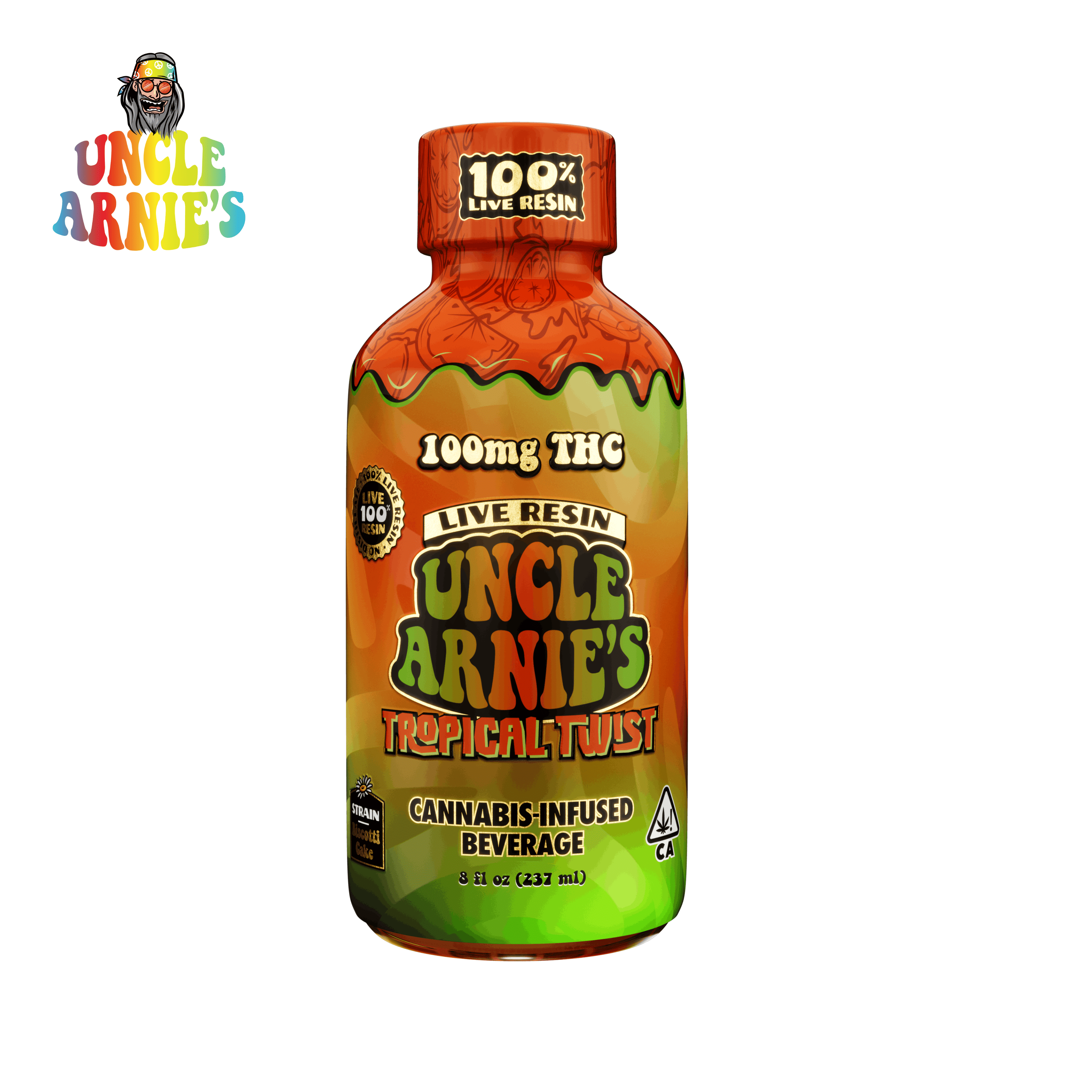 Uncle Arnies - Tropical Twist - Live Resin - 100mg - Uncle Arnie's - Tropical Twist - $13.99 - Beverages