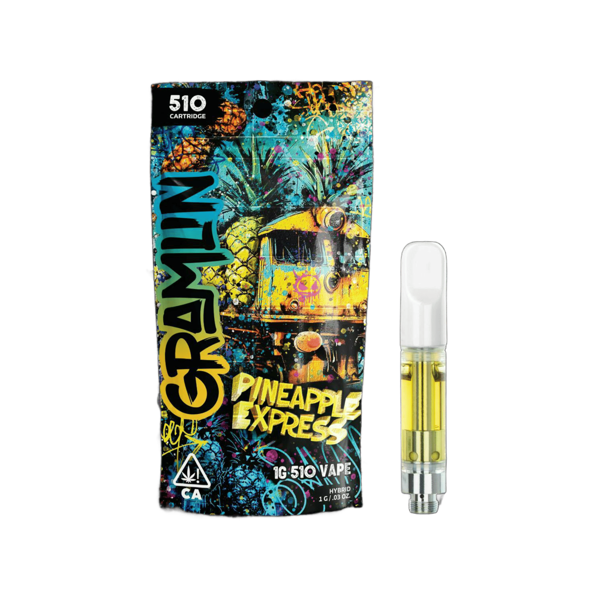Pineapple Express - Cart - Gramlin - One Gram - $34.99 - Vape Cartridges (Universal 510 Battery Required)