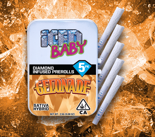 Gelonade  - .5g Diamond Infused Pre Rolls(5pk) - ICED - Infused PR Pack - Sativa - $20 - Infused Preroll Pack