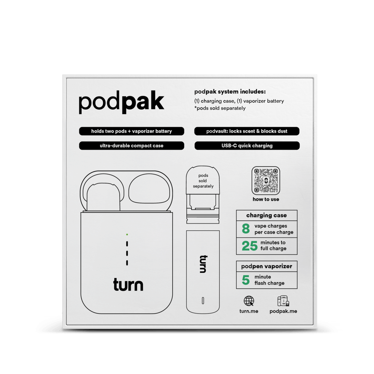 Podpak White Battery - turn -  - $24 - Accessory