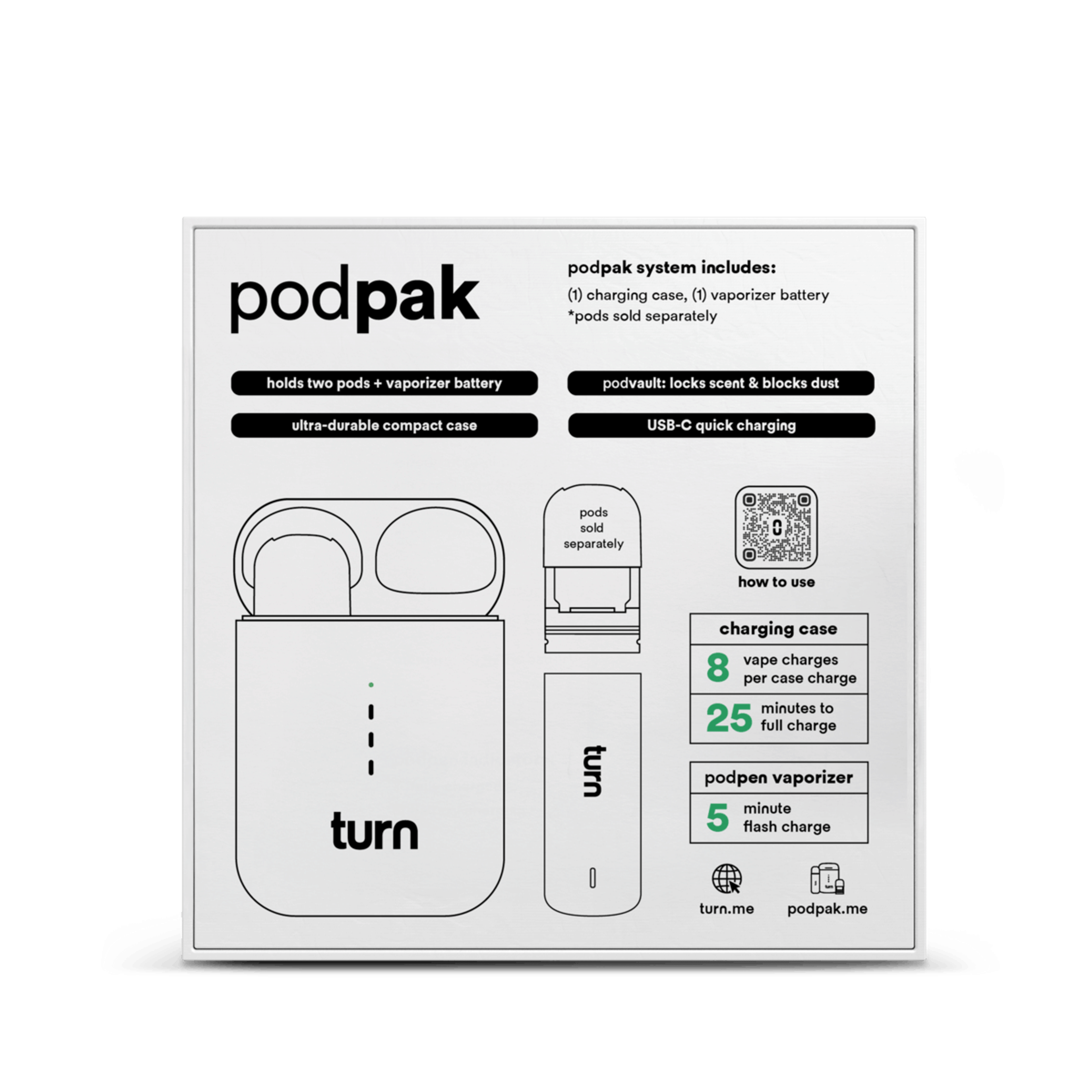 Podpak White Battery - turn - - $24 - Accessory