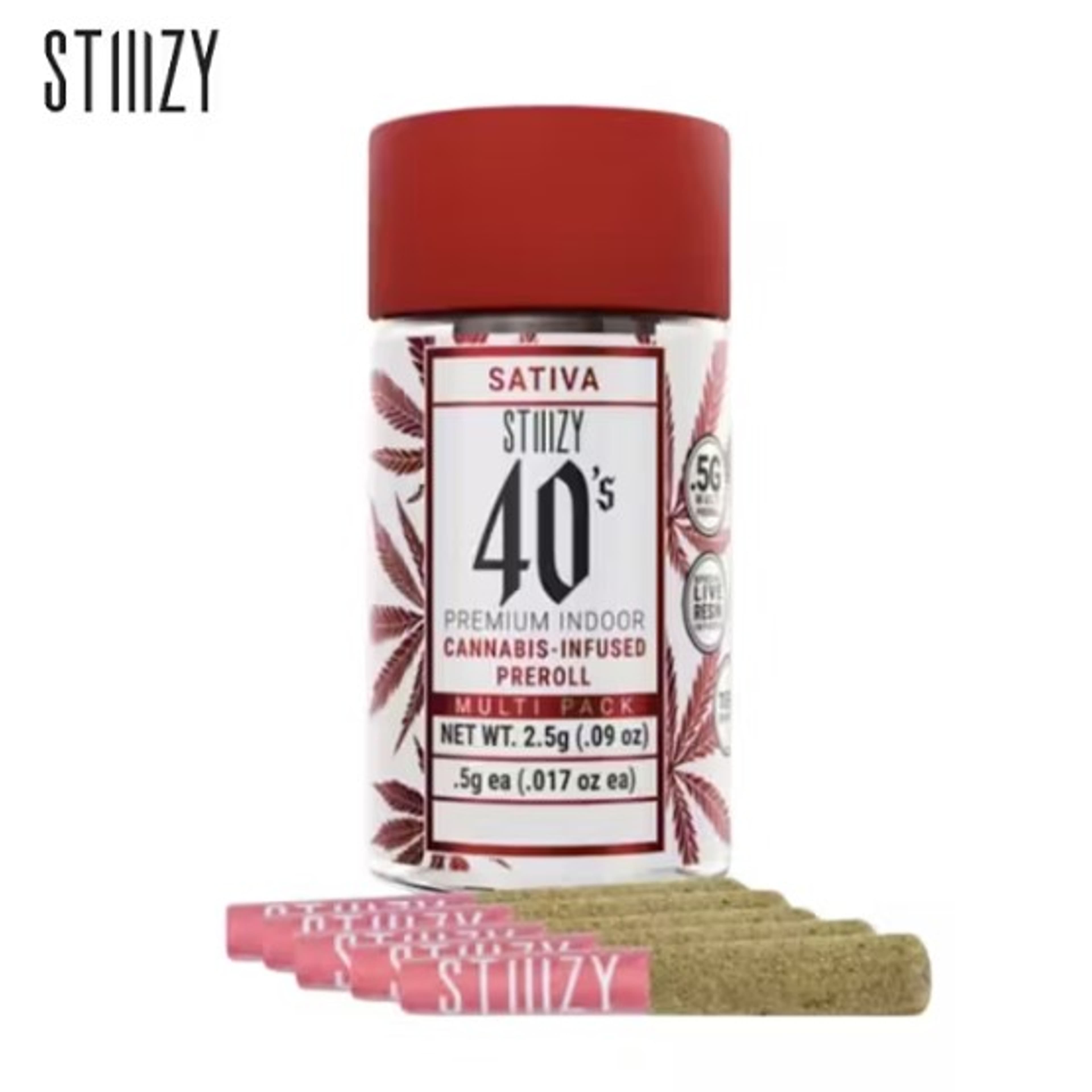 Stiiizy 40's - Magic Melon - Infused Pre-Rolls - (5 Pack) - 2.5g - Stiiizy - 40's - $24.99 - Pre-Rolls