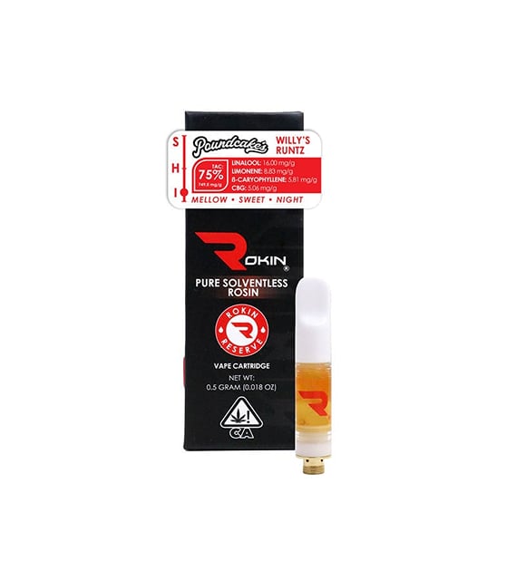 Rokin Reserve Rosin 0.5g Cartridge - Willys Runtz