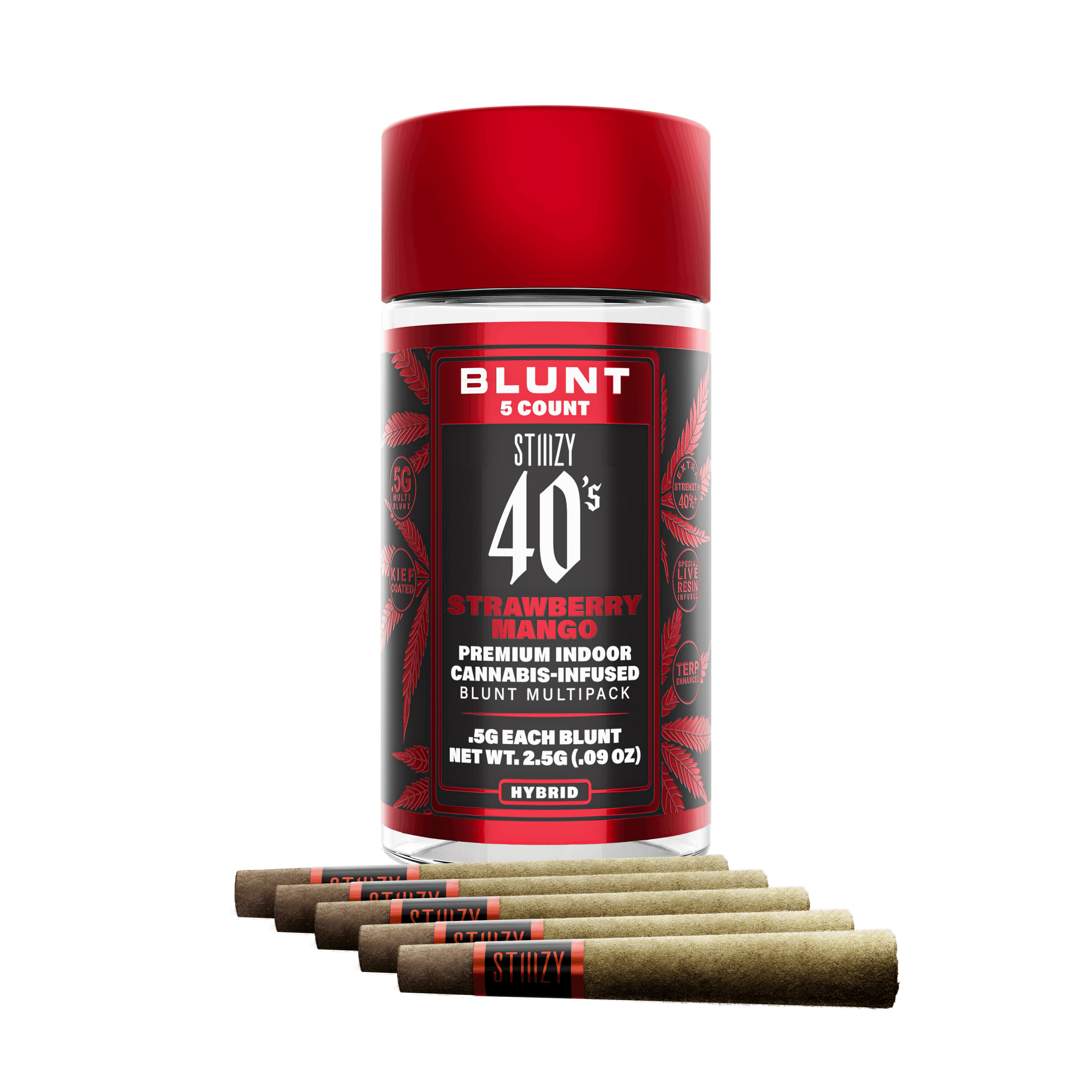 Strawberry Mango - 40's Mini Blunts - STIIIZY - 2.5g (5-Pack) - $35.99 - Infused Pre-Rolls