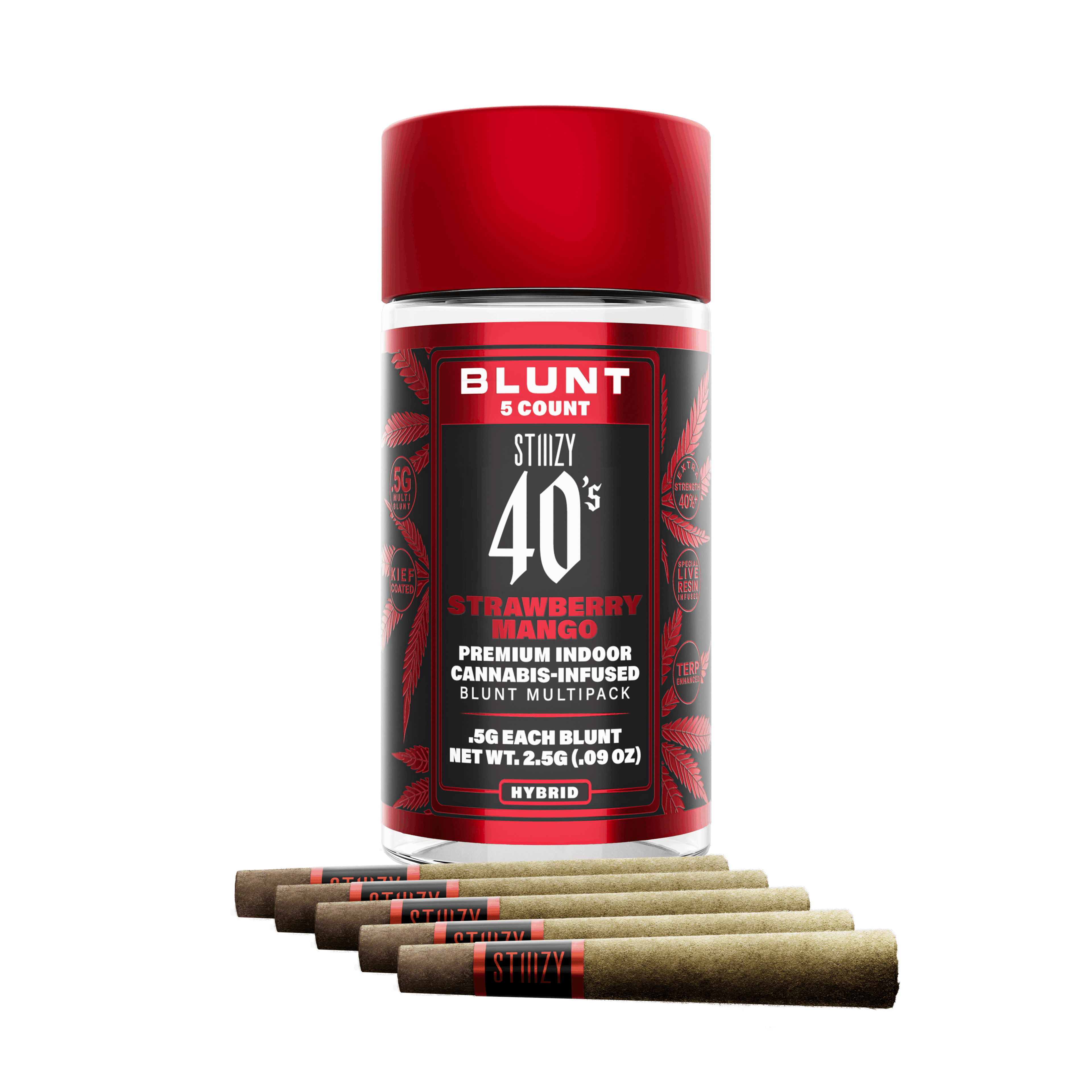 Strawberry Mango - 40's Mini Blunts - STIIIZY - 2.5g (5-Pack) - $35.99 - Infused Pre-Rolls
