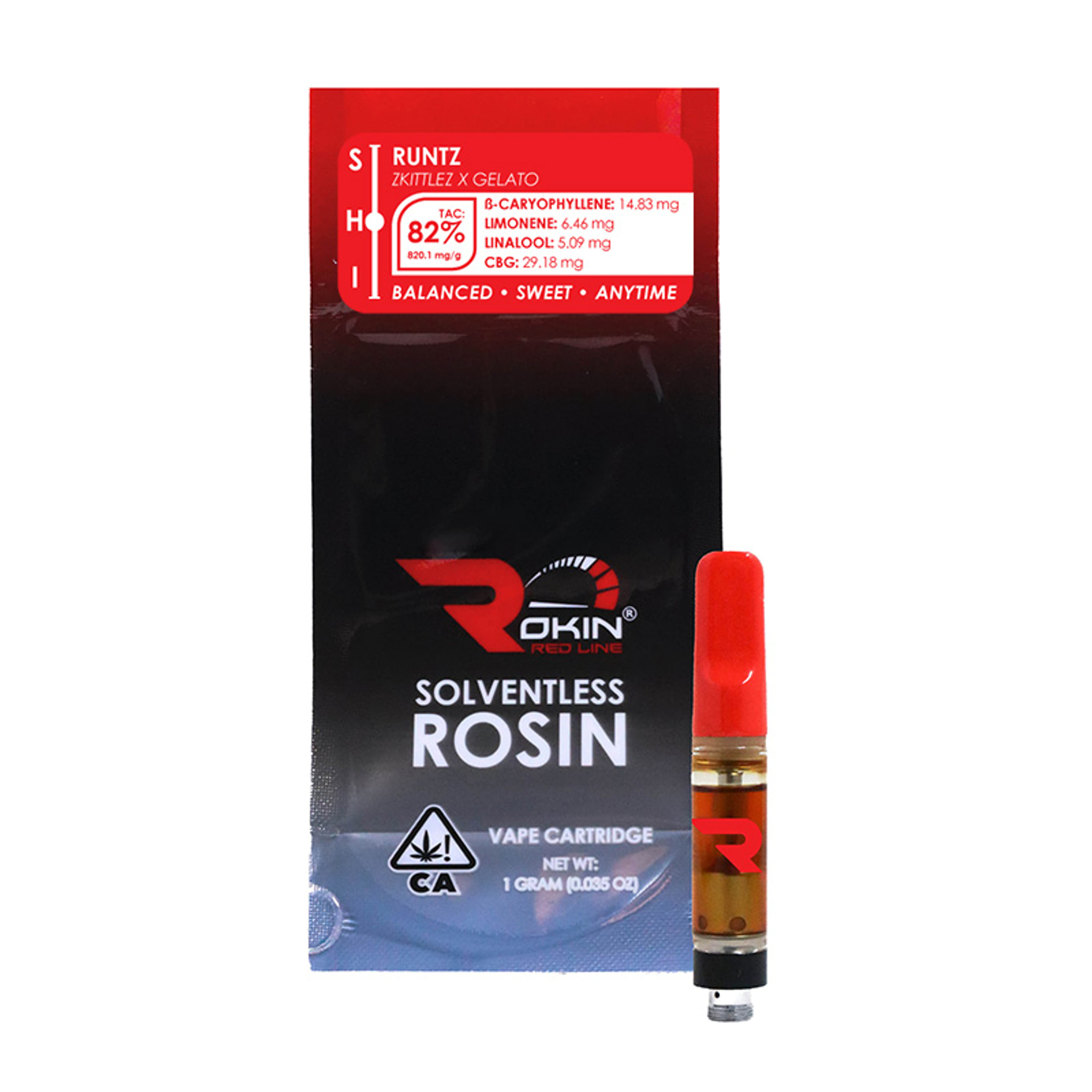 Runtz - 1g Rosin Cartridge - Rokin - 1g Cart - Hybrid - $25 - 510 Cartridges