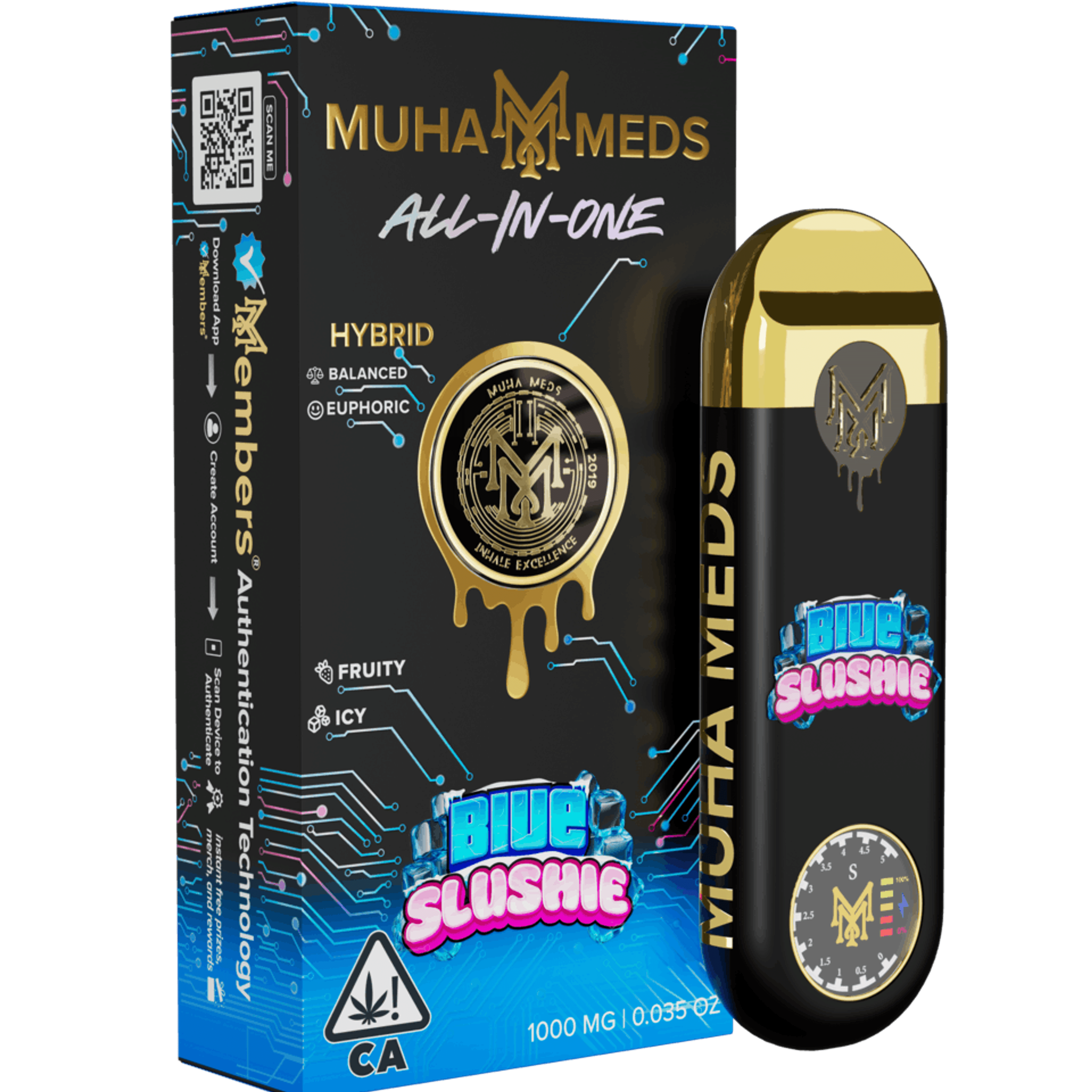 Blue Slushie | All-In-One | 1000MG - Muha Meds - Blue Slushie | All-In-One | 1000MG - $30 - Vape Pens
