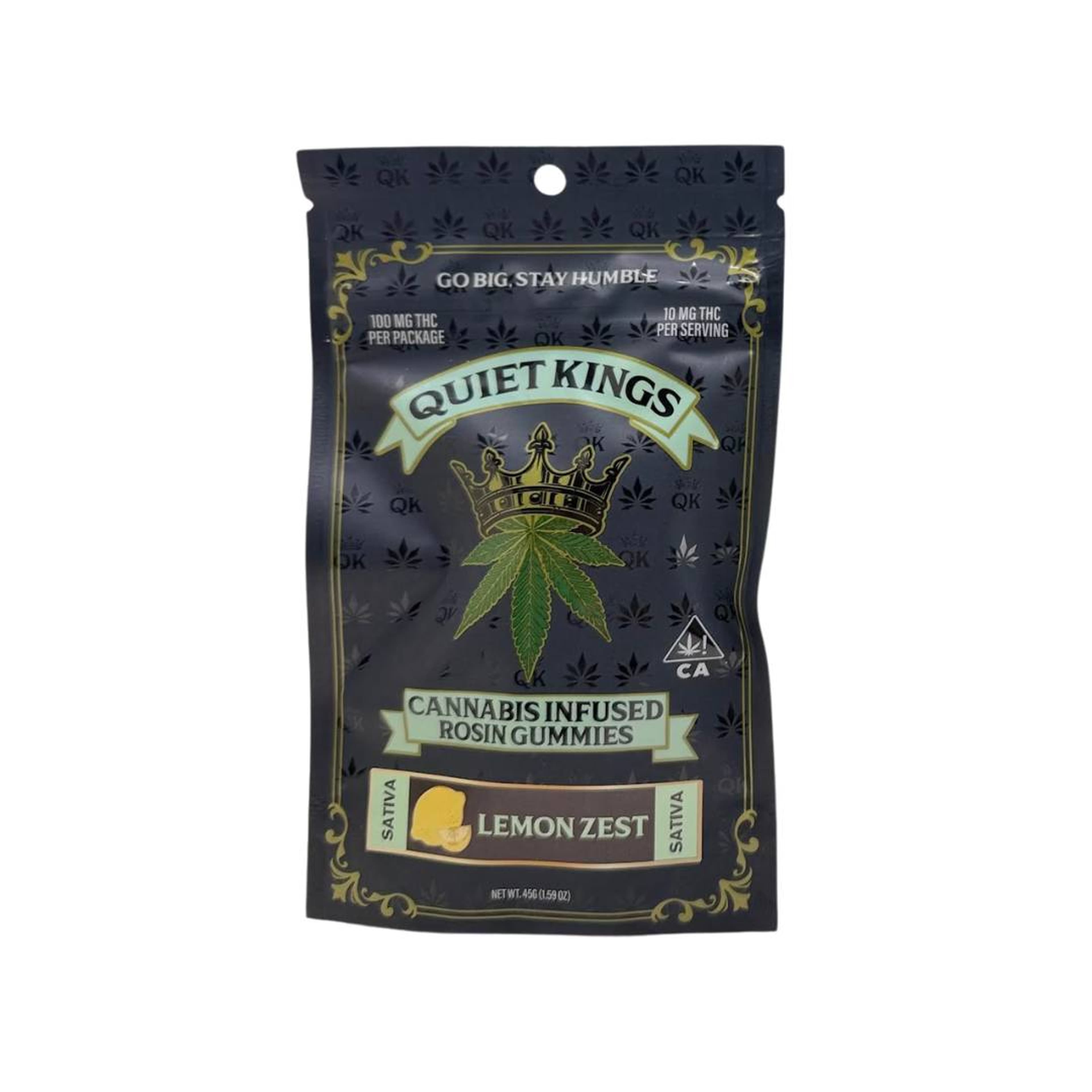 Lemon Zest - 100mg Rosin Infused Gummies - Quiet Kings - Rosin Gummy - Sativa - $11 - Gummies