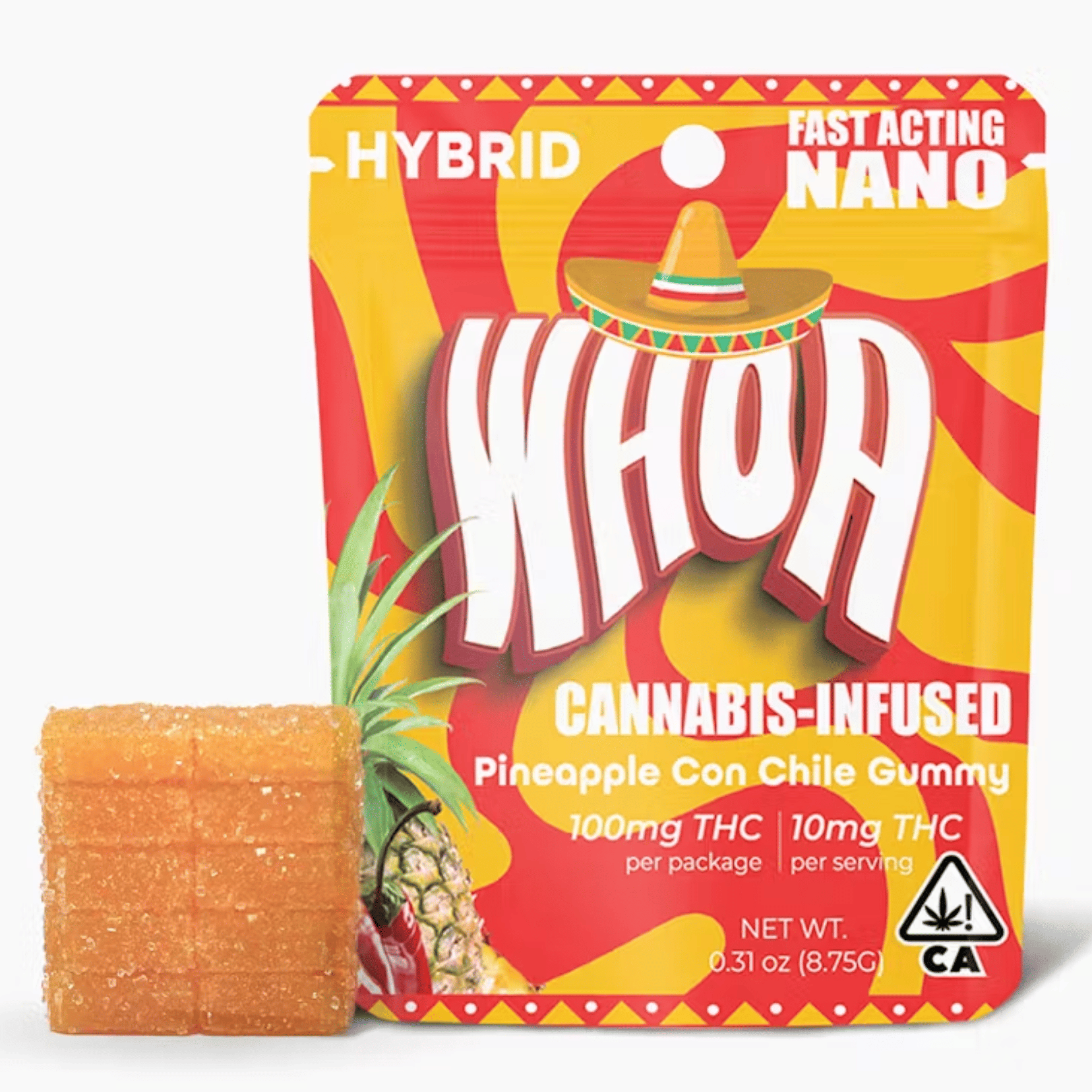 Pineapple Con Chile Gummy 100mg - WHOA - - $6.75 - Edible