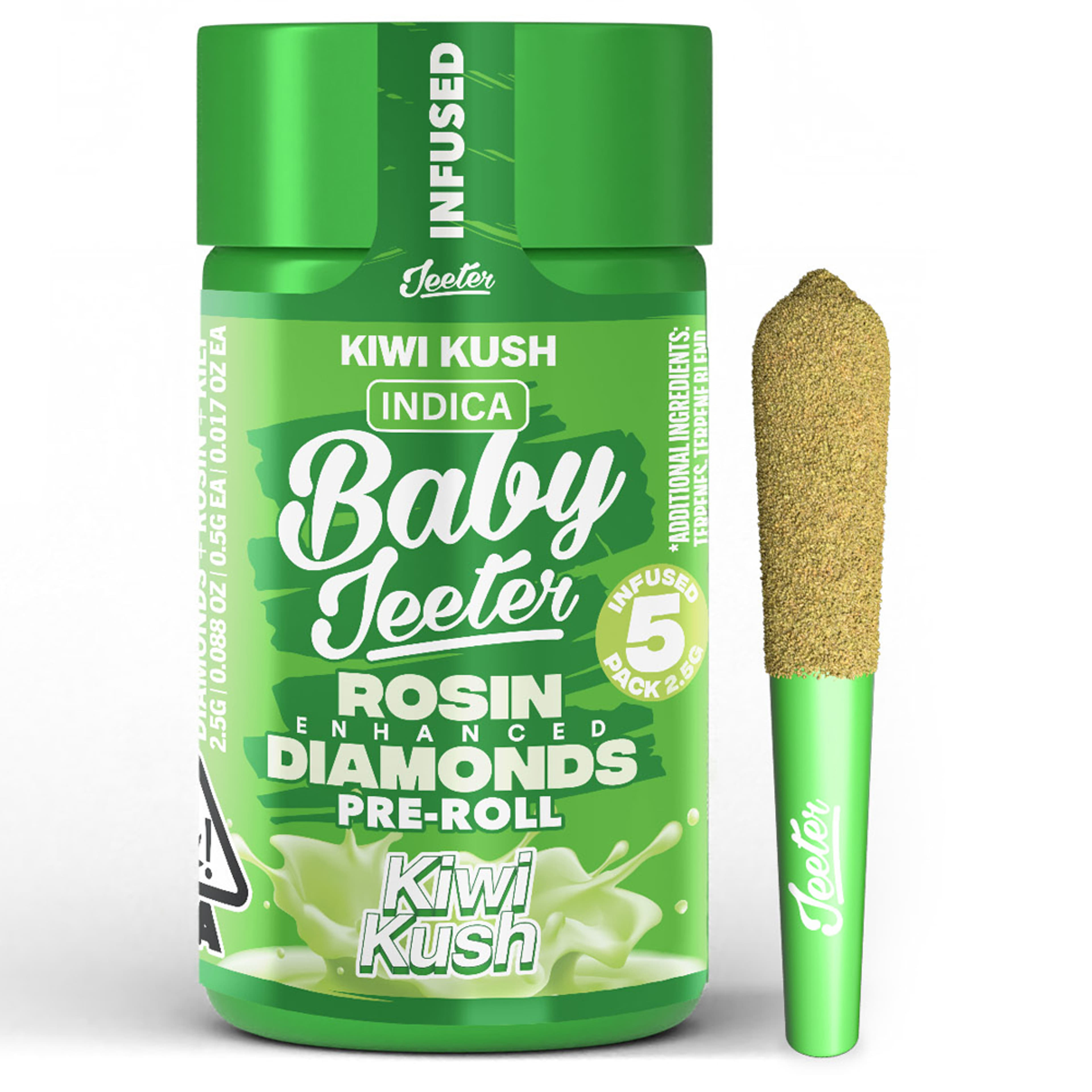 Kiwi Kush (I) - Baby Infused 5pk *SPECIAL PRICING* - Jeeter - Kiwi Kush (I) - $30 - Pre-Rolls