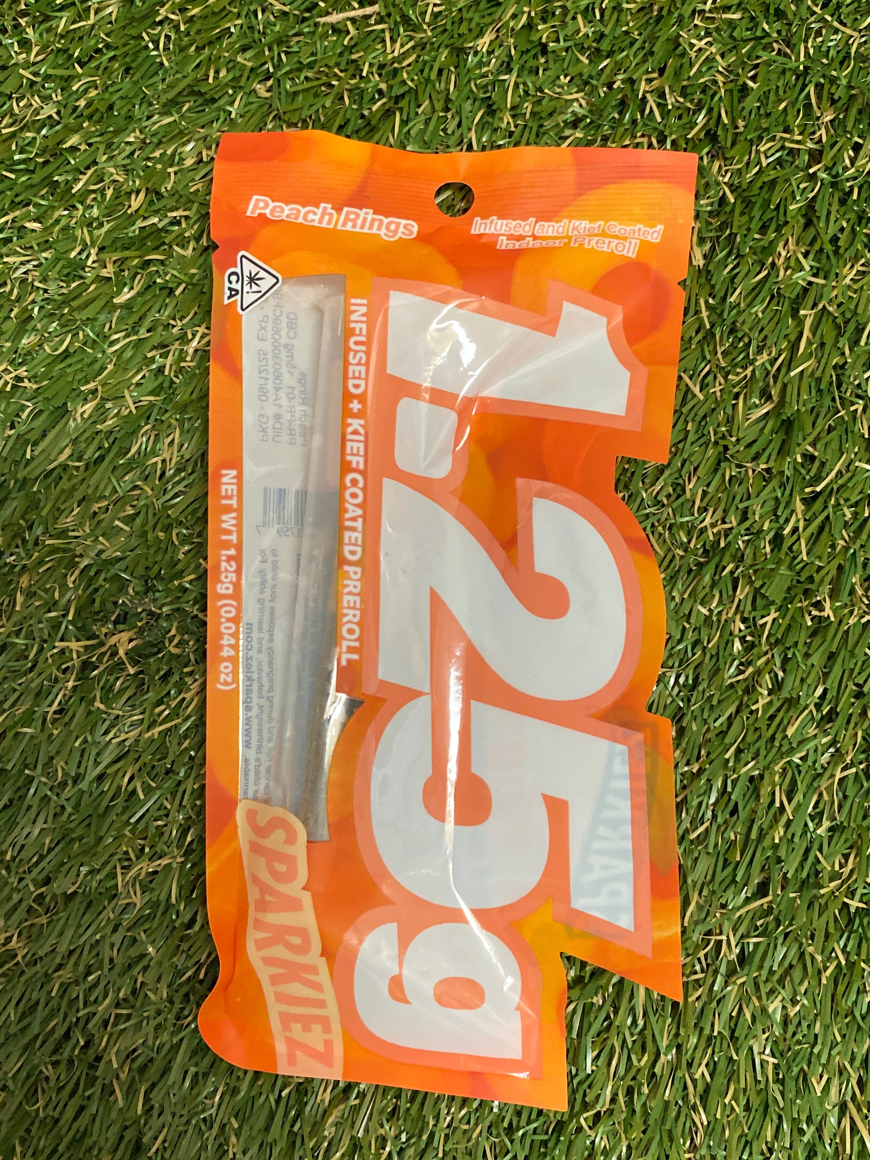 PEACH RINGS INFUSED 1.25G - SPARKIEZ -  - $9.68 - Pre-Roll Infused