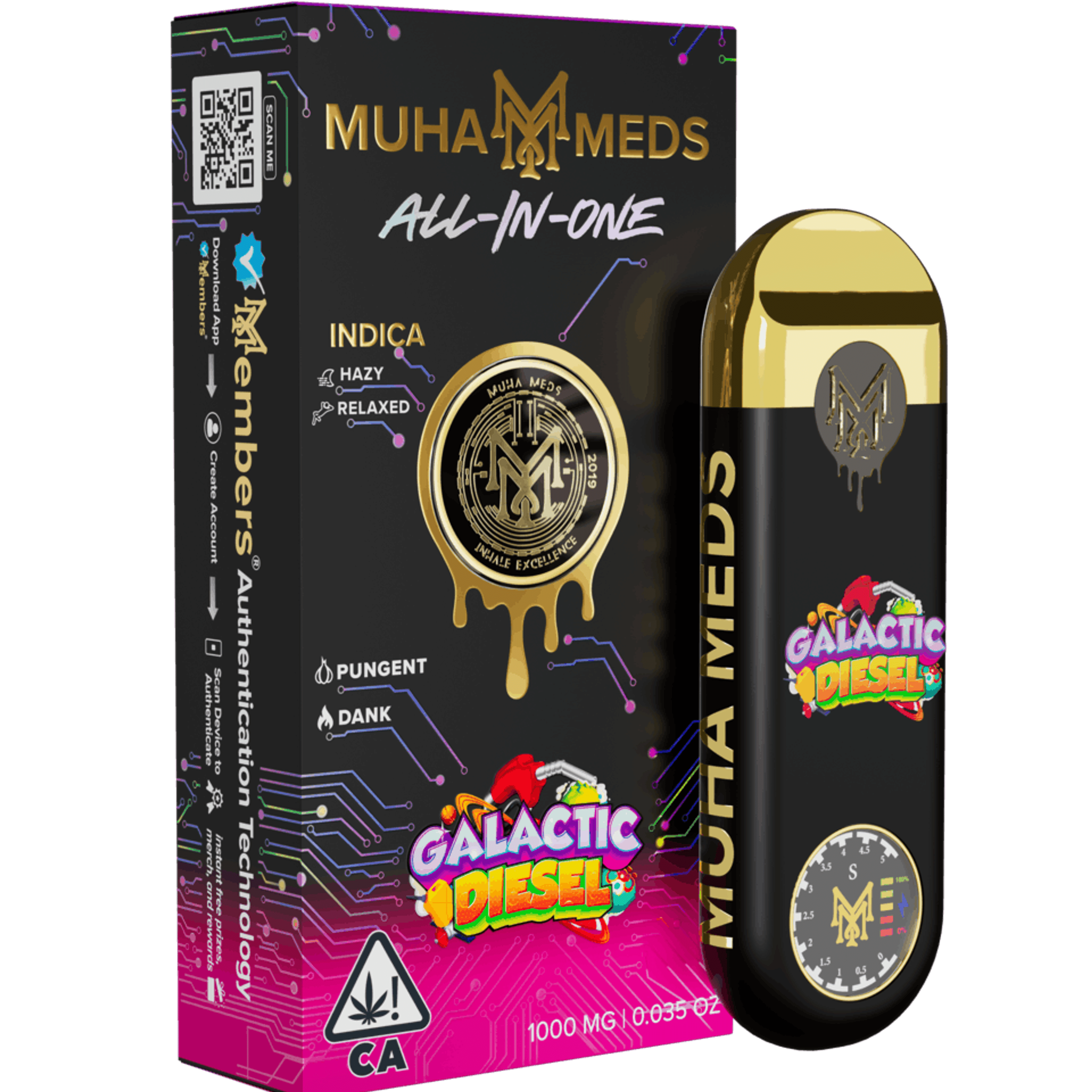 Galatic Diesel | All-In-One | 1000MG - Muha Meds - - $30 - Vape Pens