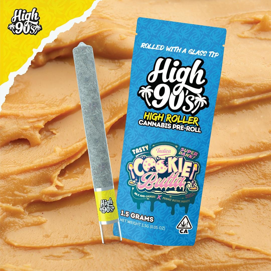 High 90s : Cookie Butta 1.5g High Roller Pre-Roll - HIGH 90s -  - $15 - Pre-Rolls