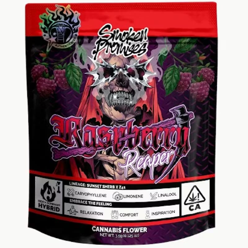 Raspberry Reaper 32.9% - 3.5g - Smoken Promises - Eighth - $29.70 - Flowers