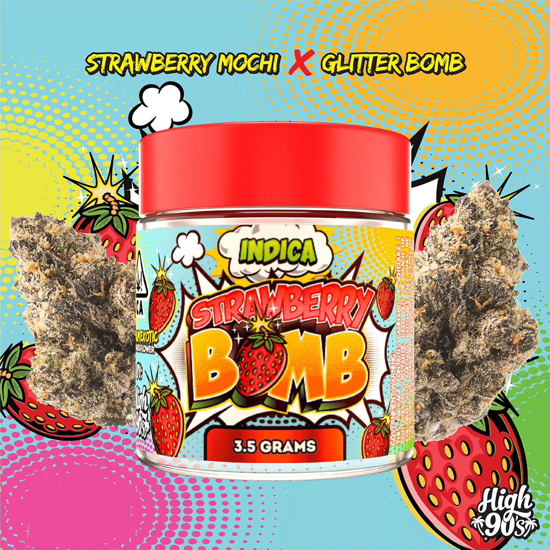***Strawberry Bomb  - 3.5g - High 90's - 3.5g - Indica - $32 - Flower/Infused Flower (3.5 Grams)