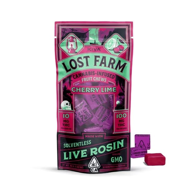 Lost Farm Fruit Chews - Kiva - Watermelon Gelato (H) - $27 - Edibles