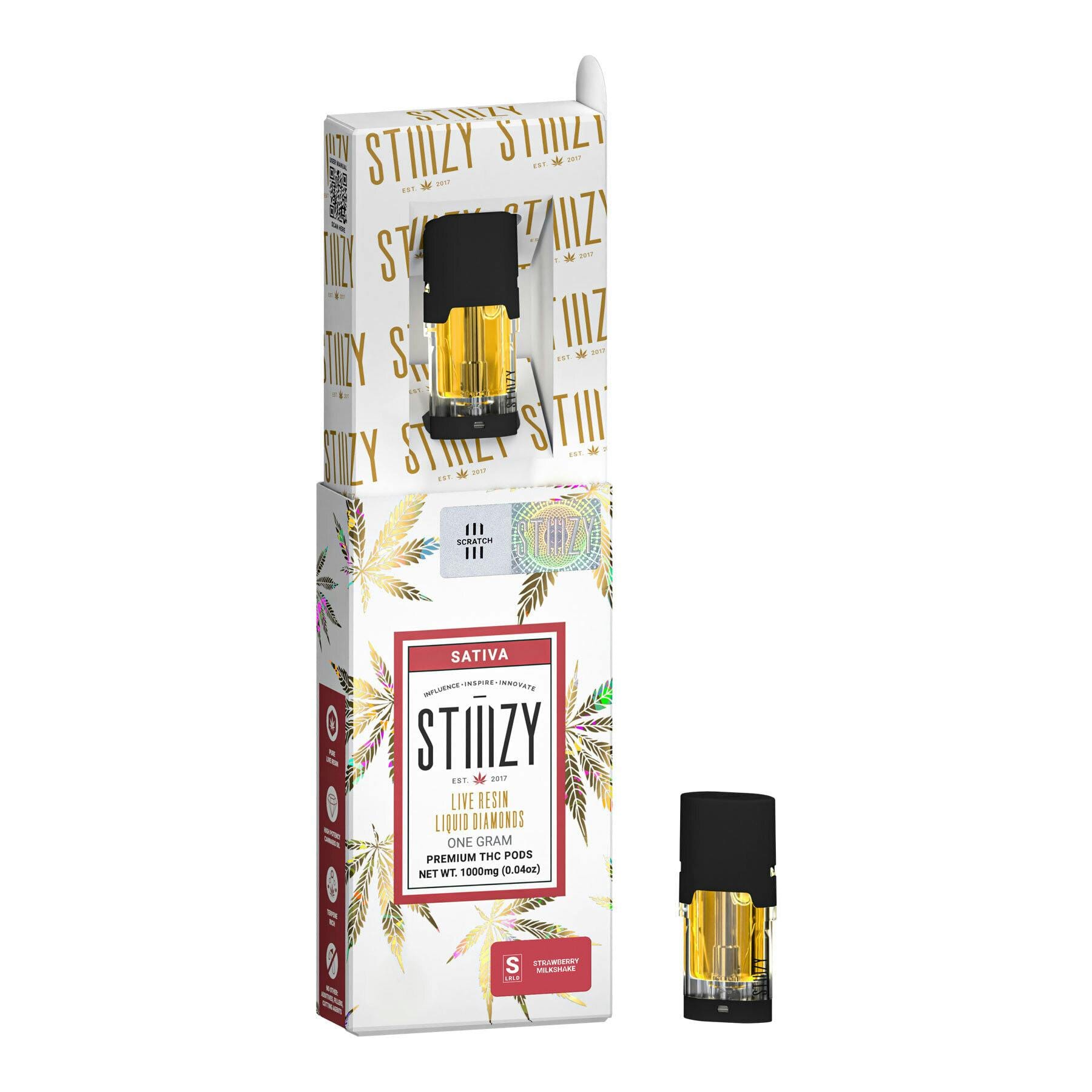 STRAWBERRY MILKSHAKE 1G Live Resin Liquid Diamonds Pod - STIIIZY -  - $32.50 - Cartridges