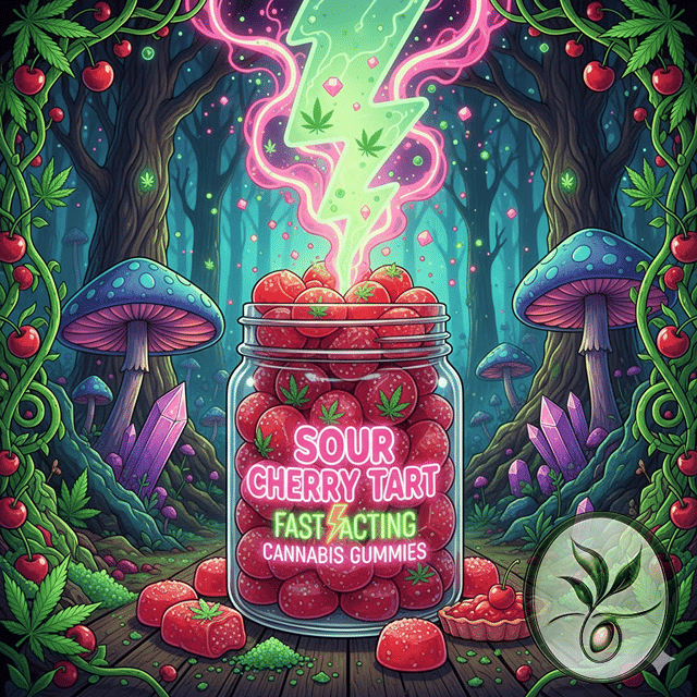 Incredibles Sour Cherry Tart Gummies- 100mg (Fast-Acting)
