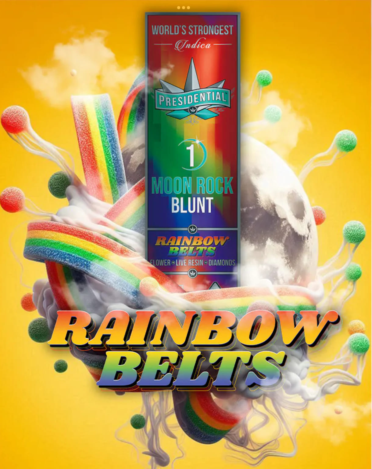 Presidential: Rainbow Belts Moon Rock Blunt