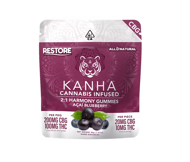 Harmony Acai Blueberry 2:1 - Gummies - 20mg CBG 10mg THC