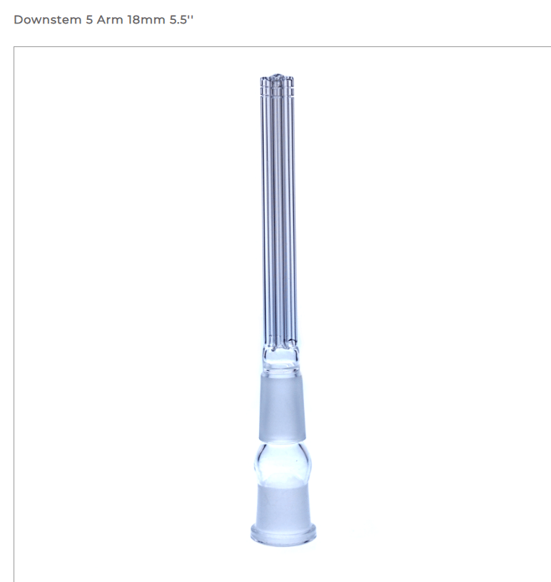 18mm Diffuser Down Stem with 5 Arms (5.5) - The Showcase - 18mm Down Stem - $15 - Accessories