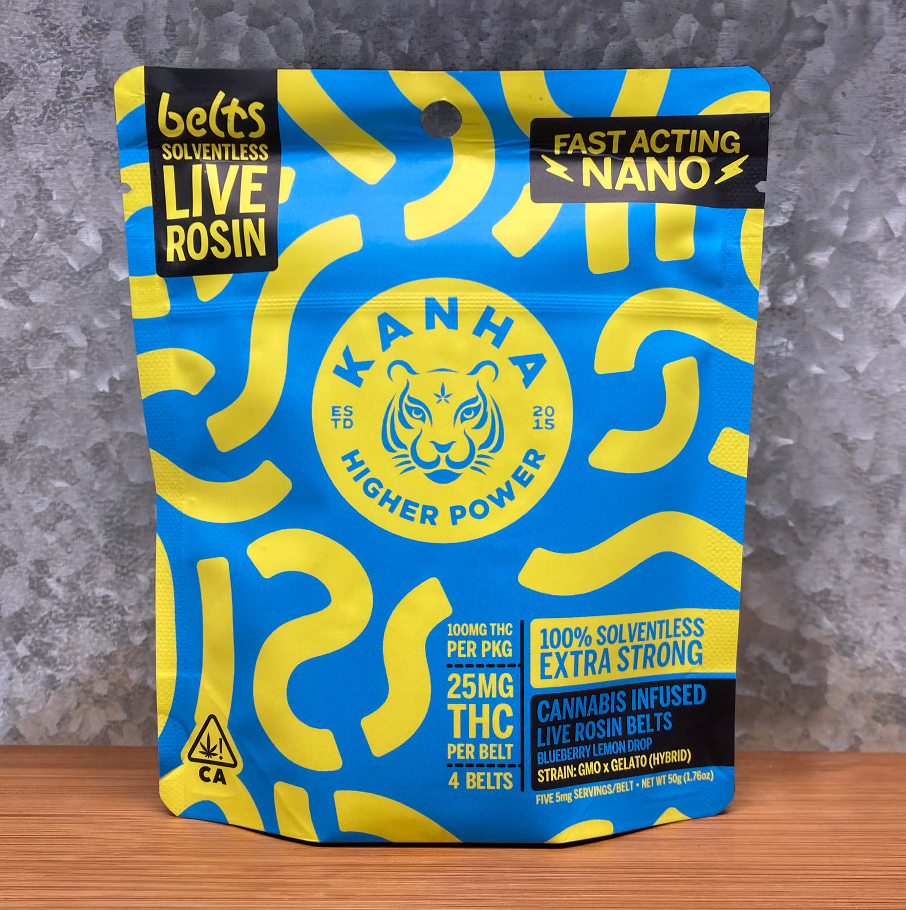 Blueberry Lemon Drop Rosin Belts 100mg - Kanha -  - $28 - Edible