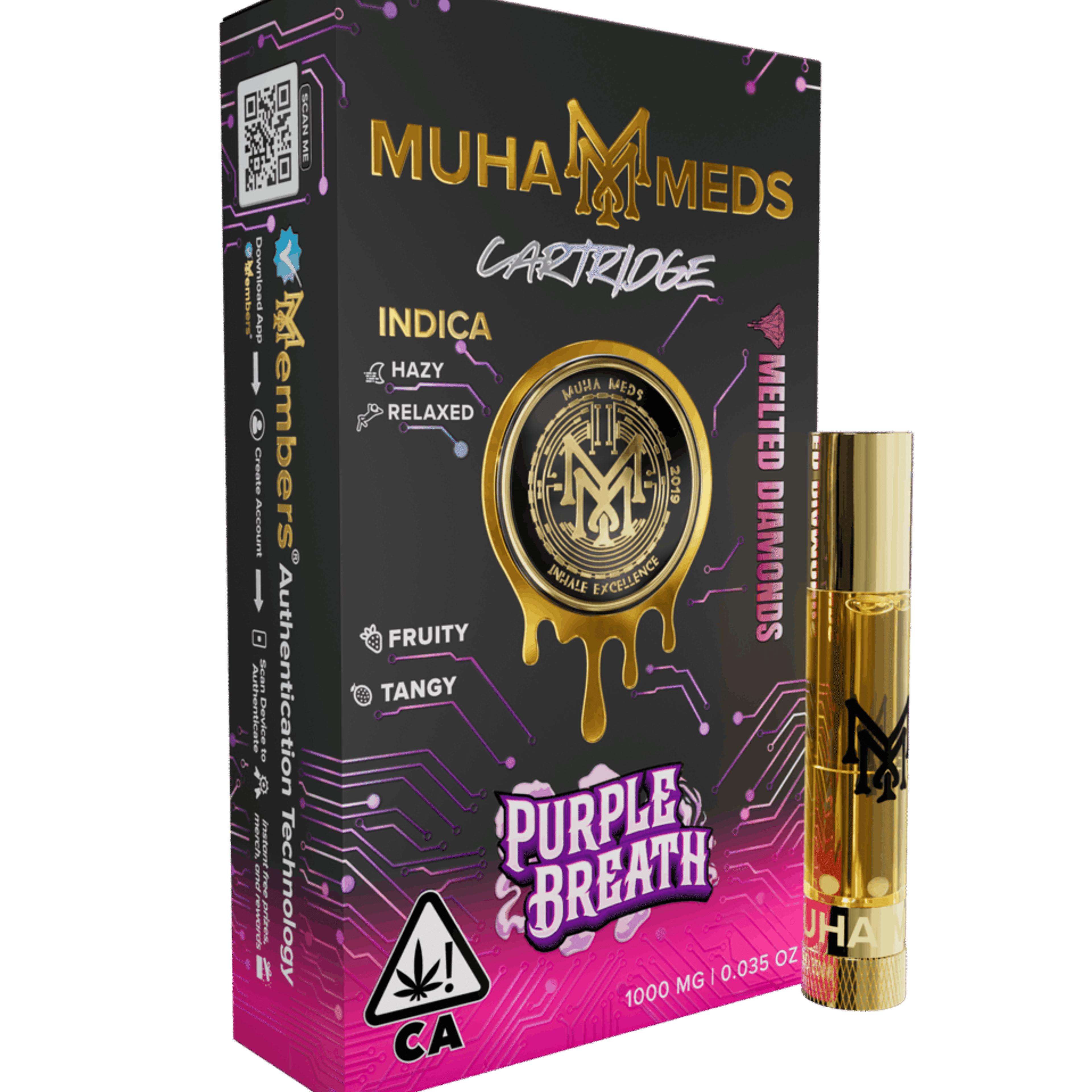 Purple Breath 1000MG MD CART - MUHA MEDS - - $19.50 - Vape