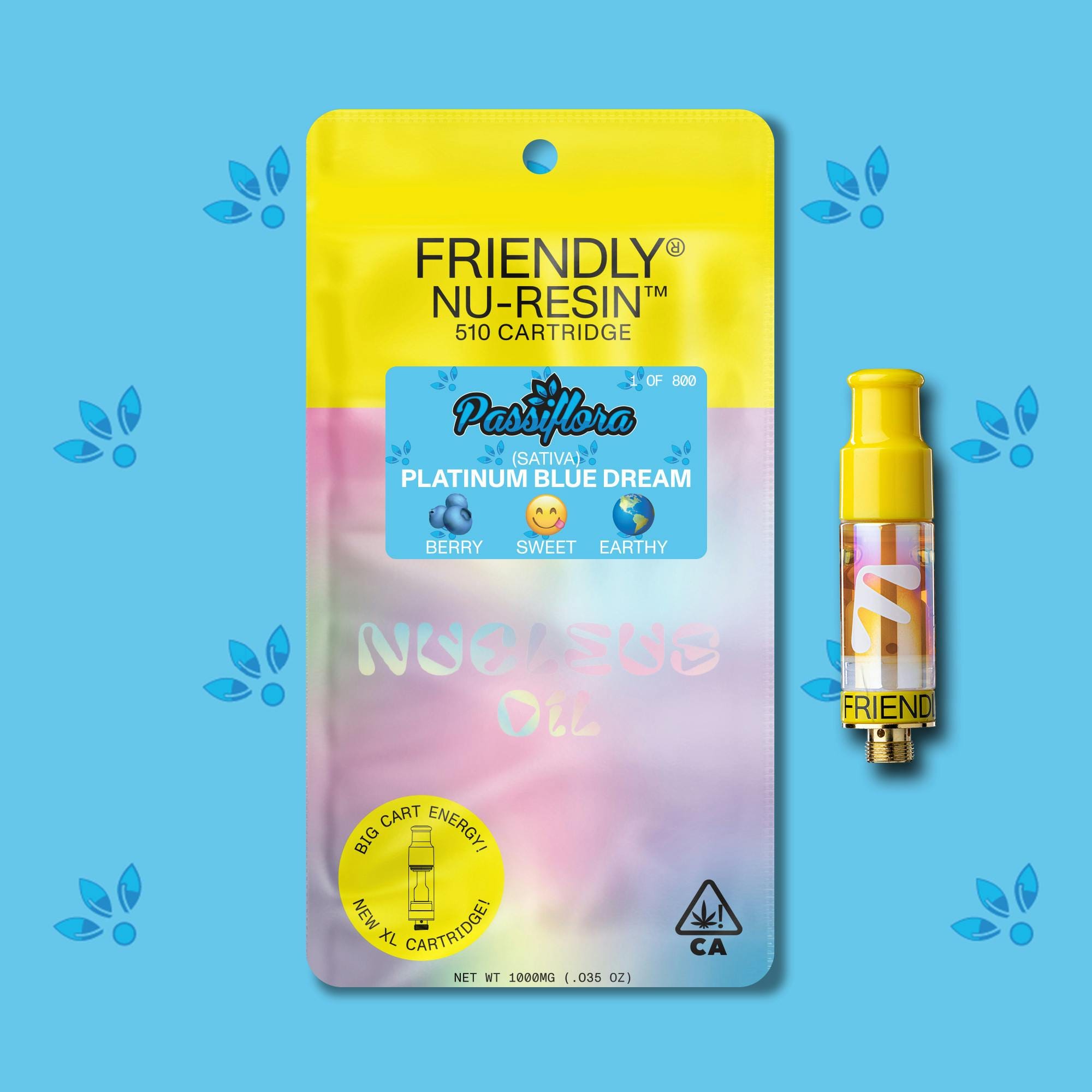 Platinum Blue Dream (S) Nucleus Cured Resin - 1g Cartridge - Friendly Brand - Blue Dream (S) - $42 - Cartridges