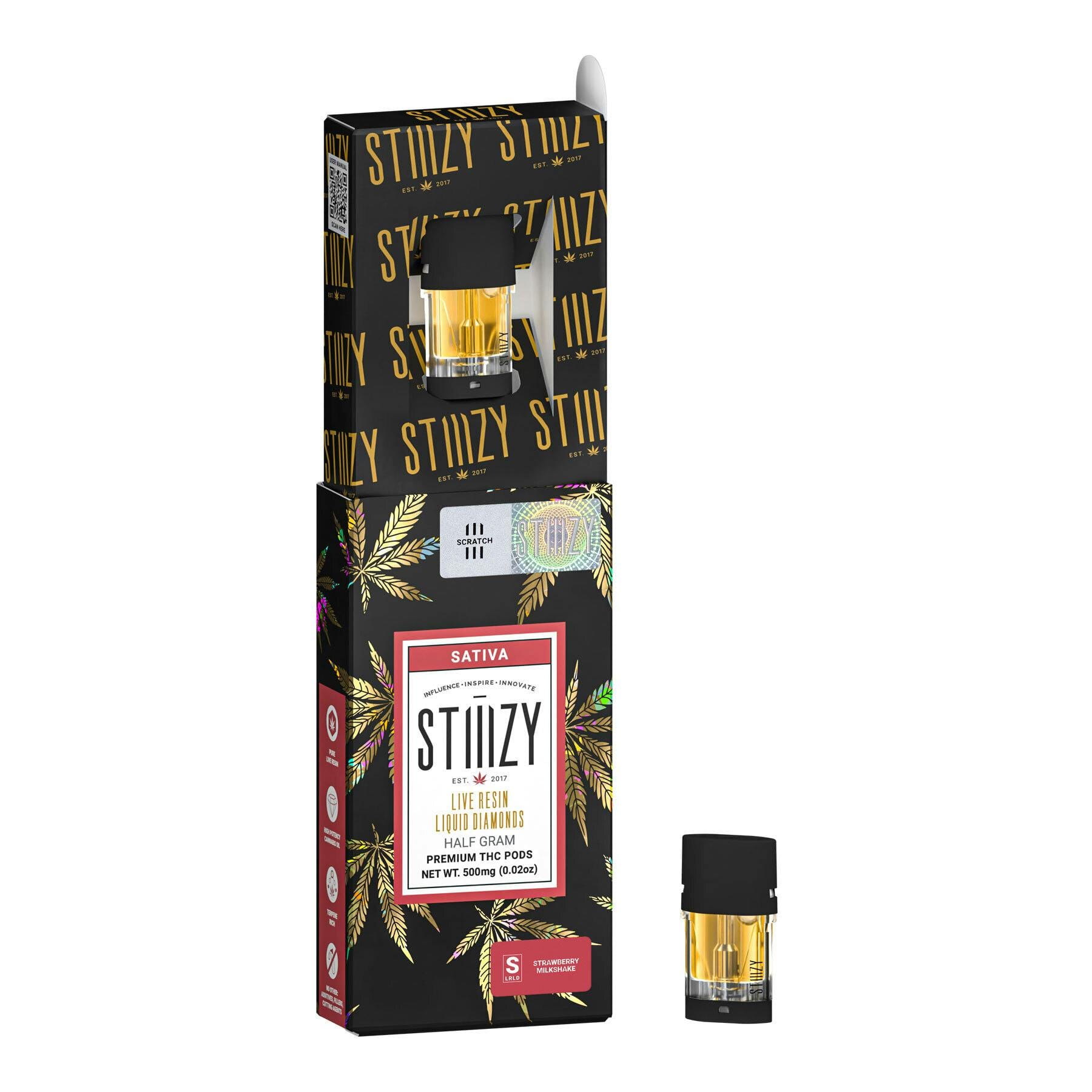 Strawberry Milkshake (S) Liquid Diamonds Pod - .5g *B2G1 EVERYDAY* - Stiiizy - Strawberry Milkshake (S) - $14.30 - Cartridges