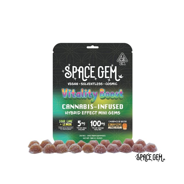 SPACE GEMS: Sour Lime + Lemon - Mini Gems Vitality Boost