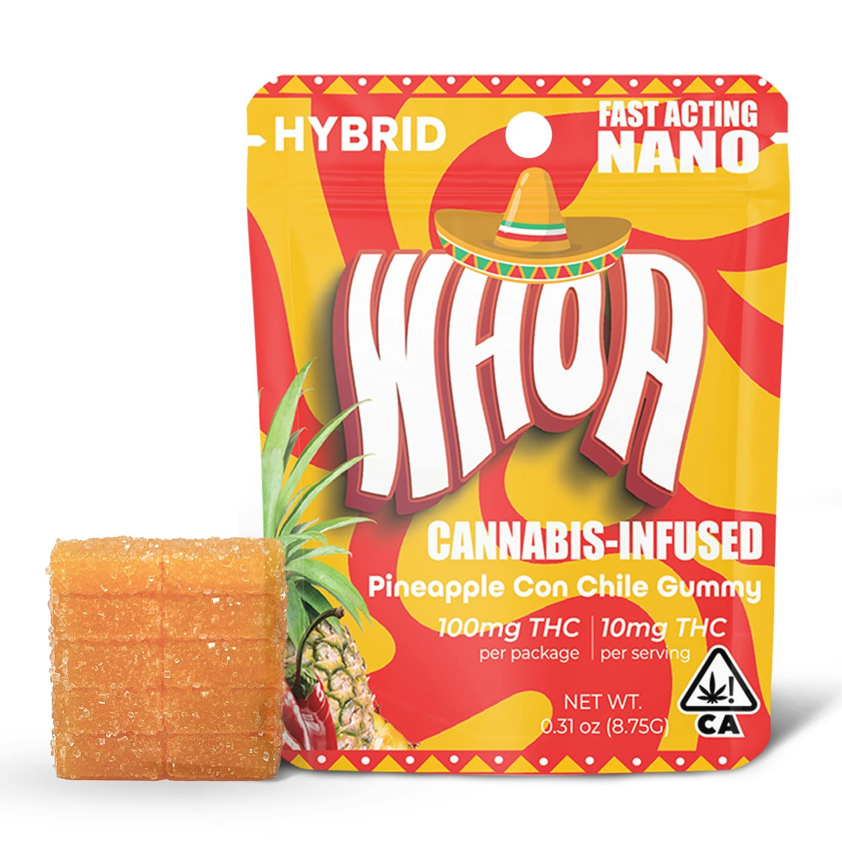 Pineapple Con Chile Gummy 100mg - WHOA - null - $5 - Edible