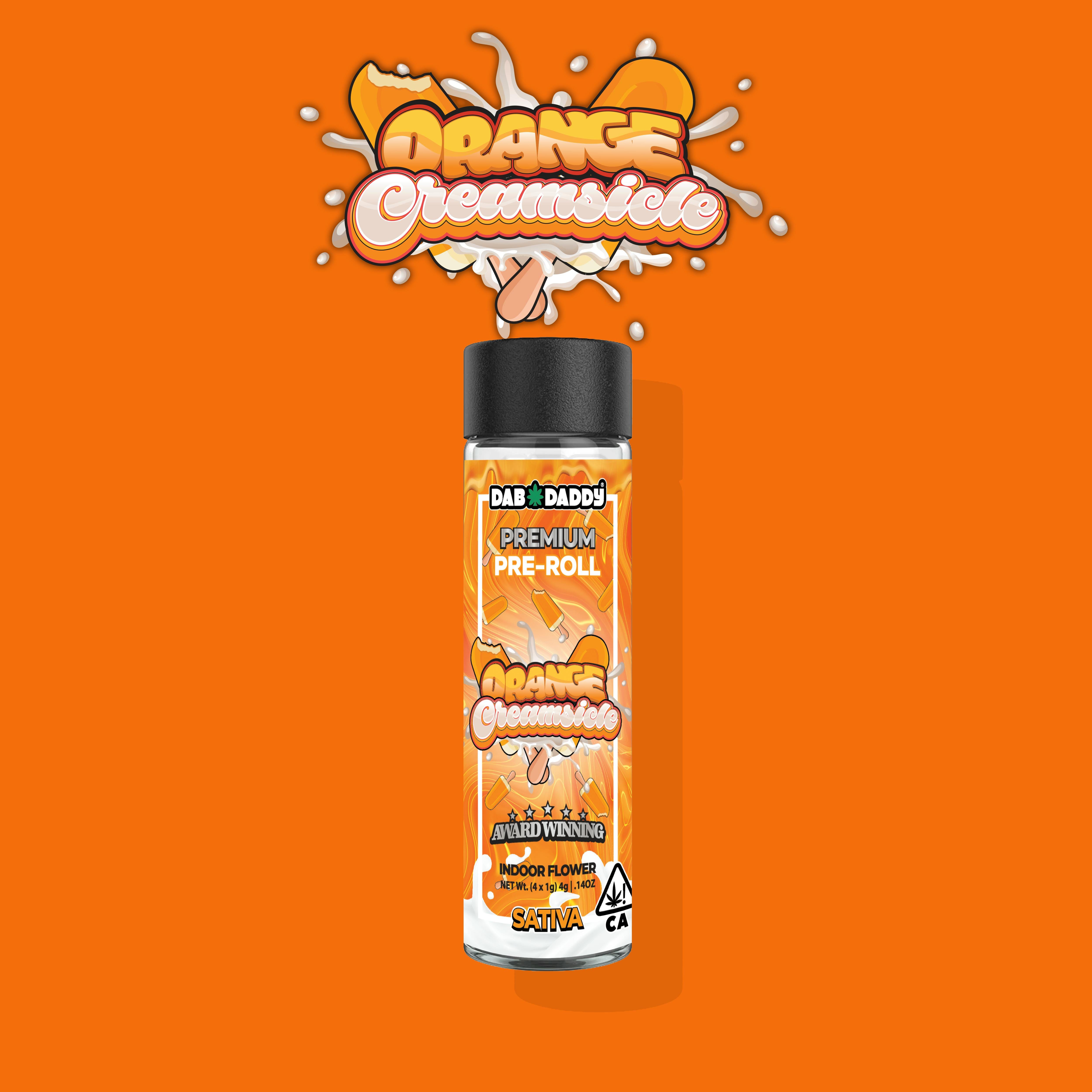 Orange Creamsicle  4pk 1g 4g - Dab Daddy Ⓡ -  - $30 - Pre-Rolls