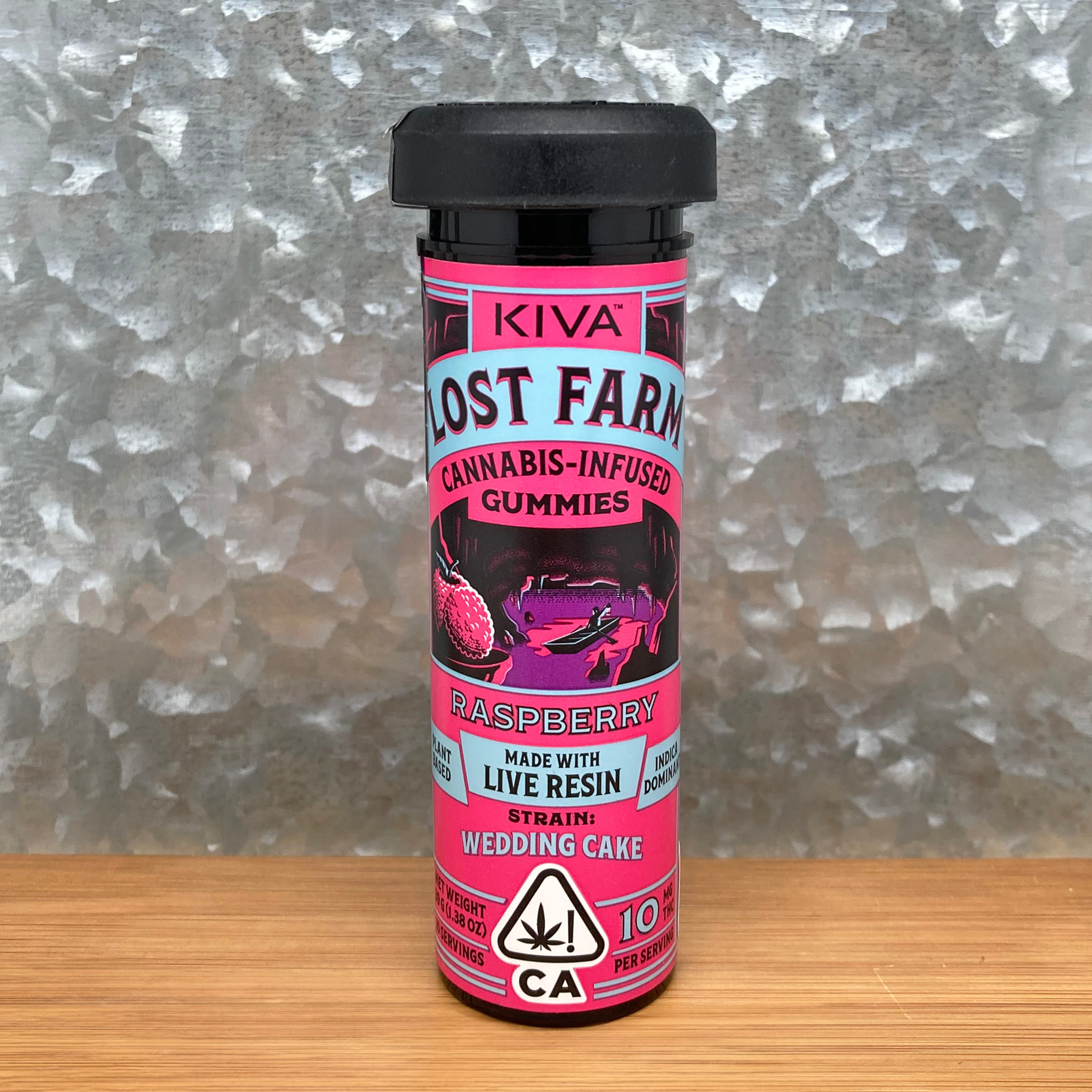 Raspberry Wedding Cake Lost Farm Gummies 100mg - Kiva - - $29 - Edible