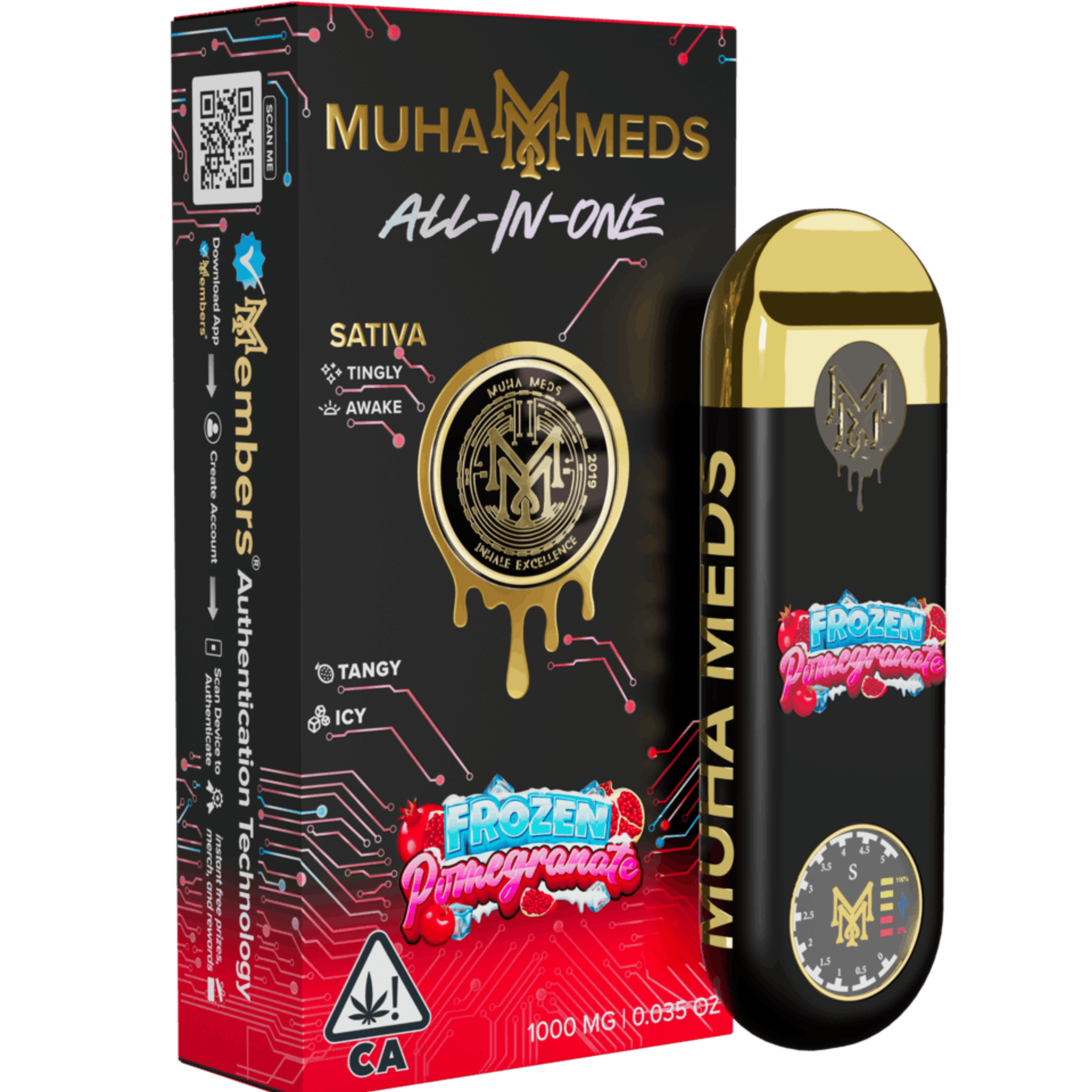 Frozen Pomegrante | All-In-One | 1000MG - Muha Meds - Frozen Pomegrante | All-In-One | 1000MG - $30 - Vape Pens
