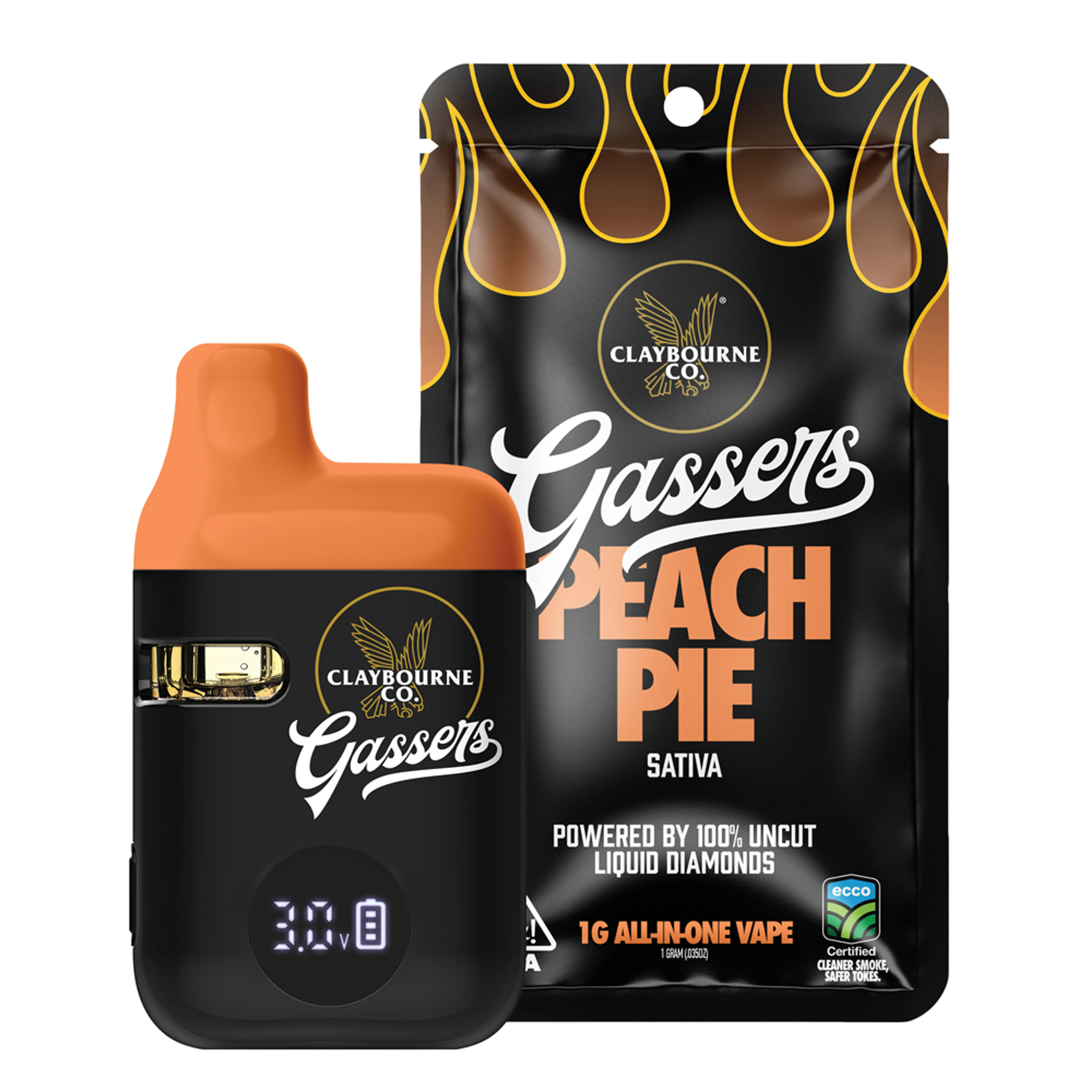 Peach Pie (S) AIO - 1g - Claybourne Co. - Peach Pie (S) - $29.90 - Cartridges