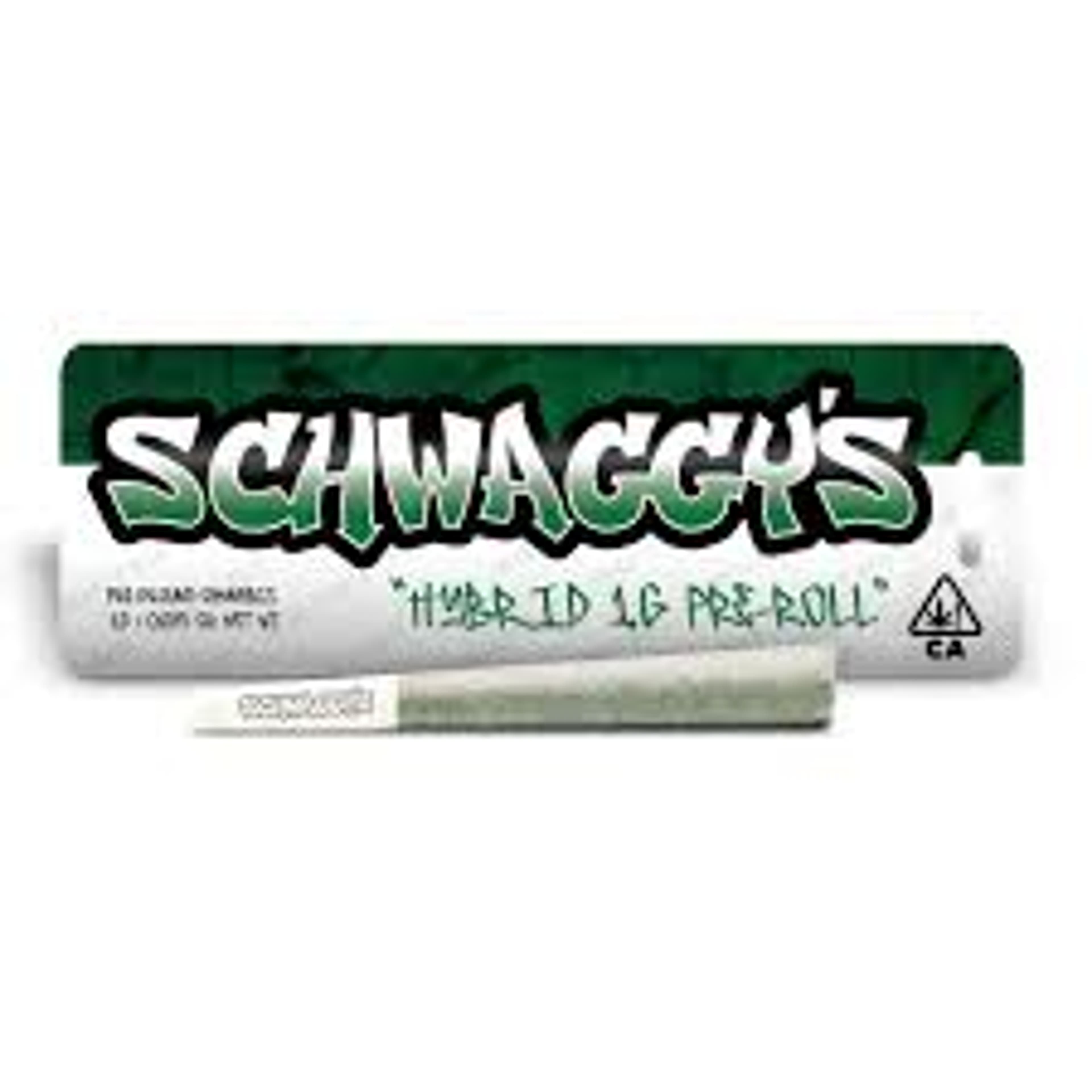 Schwaggys Preroll 1.0g Hybrid Blend - Schwaggys - - $3 - Pre-Rolls