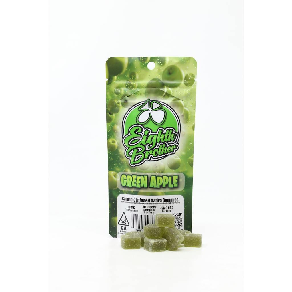 Green Apple - 100mg Gummies - Eighth Brother - Gummy - Sativa - $6 - Gummies