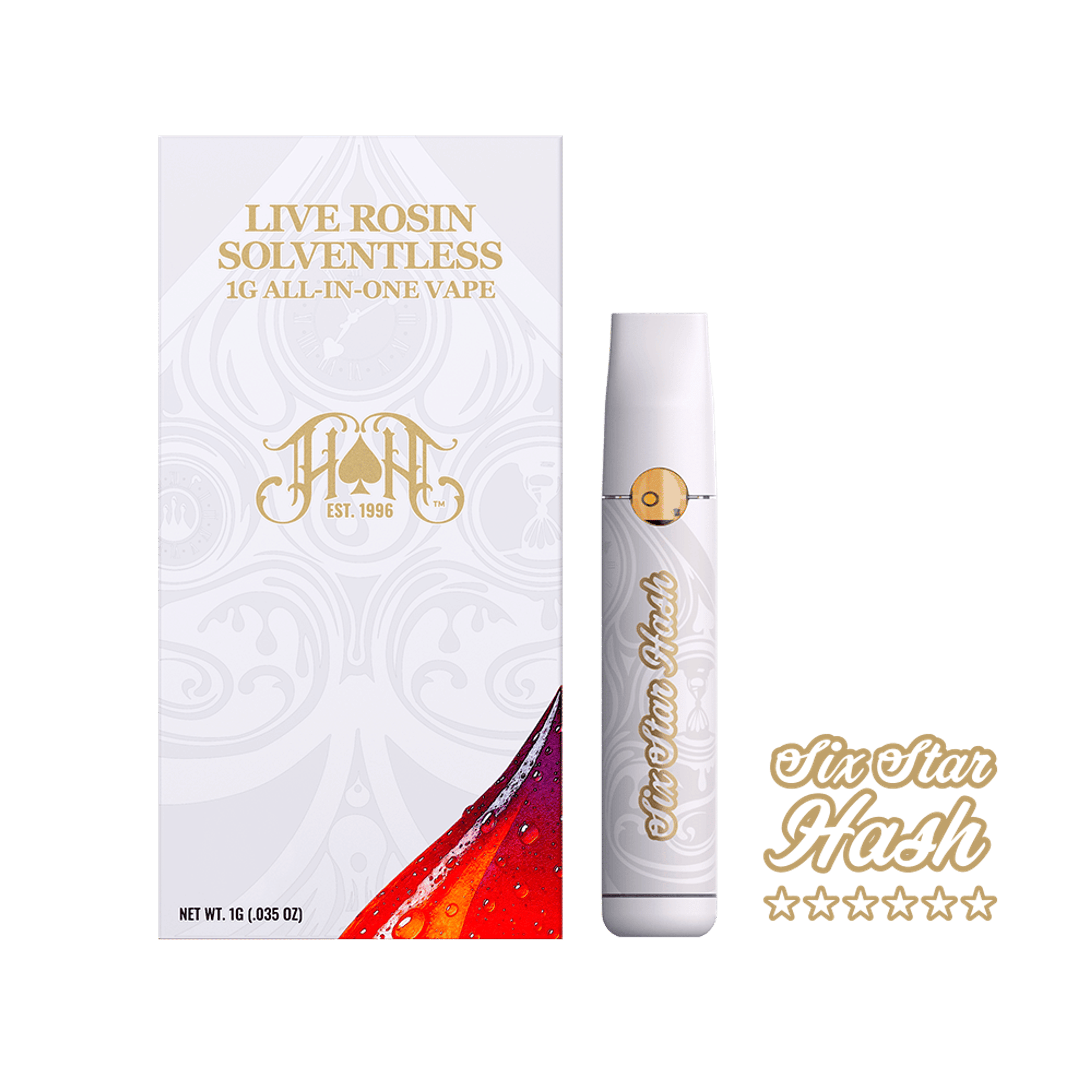 Heavy Hitters x Huckleberry Hill Farms – Whitethorn Rose – Live Rosin Disposable – 1g - Heavy Hitters - - $69.99 - Disposable Vapes