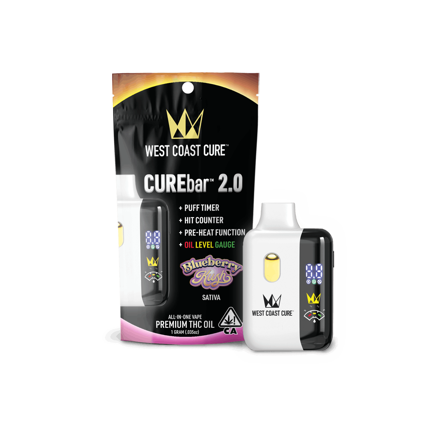 West Coast Cure — Blueberry Kush - Curebar 2.0