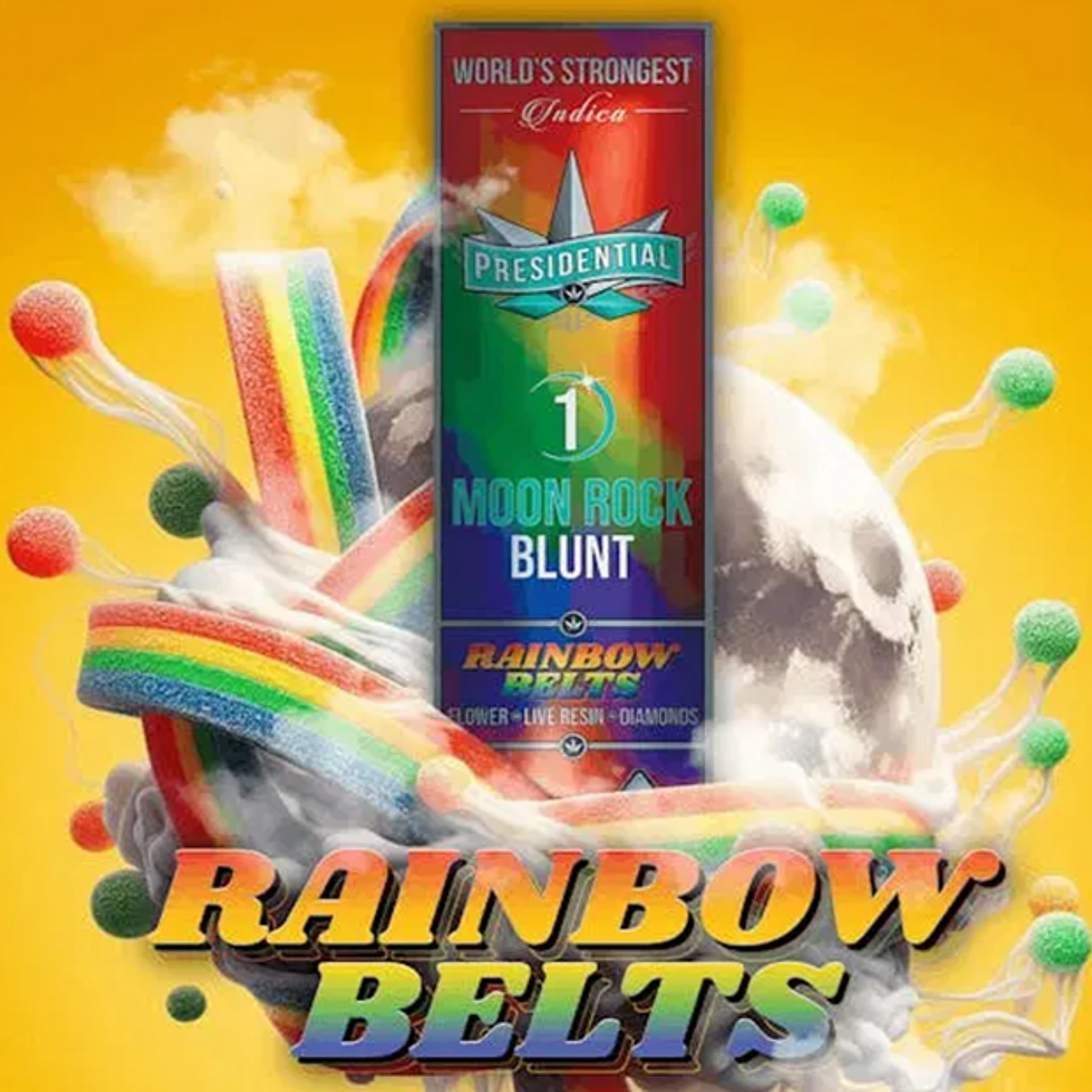 Presidential - Rainbow Belts - Moon Rock Blunt - 1.5g - Presidential - - $18.99 - Blunts