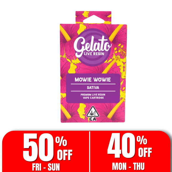 Gelato Live Resin Enhanced | 1g - Mowie Wowie - Cartridge - Sativa - Gelato -  - $27 - Vape Carts