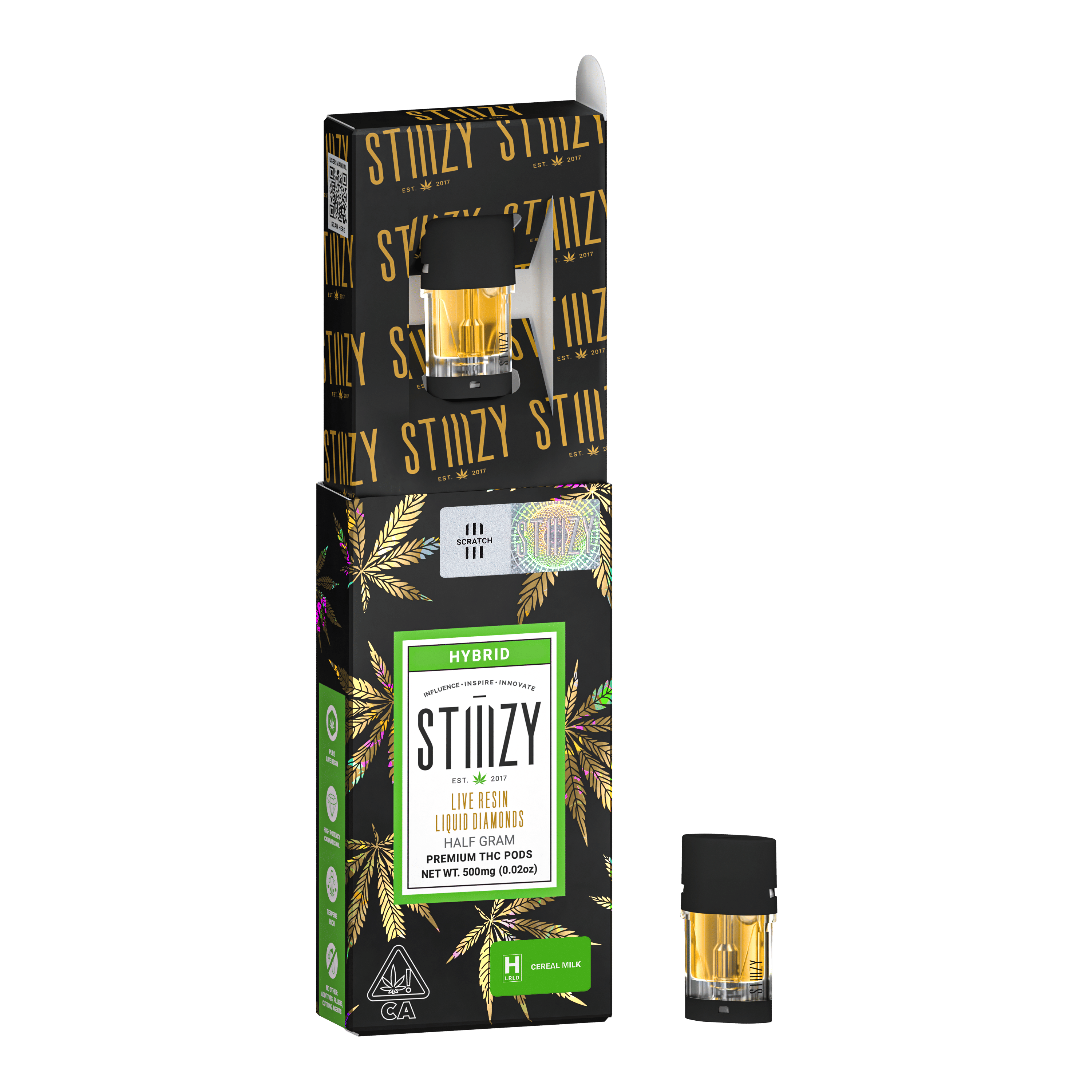STIIIZY - Liquid Diamond Cereal Milk Pod 0.5g - Stiiizy - STIIIZY - Liquid Diamond Cereal Milk Pod 0.5g - $20 - 0.5g Vape Carts & Pods