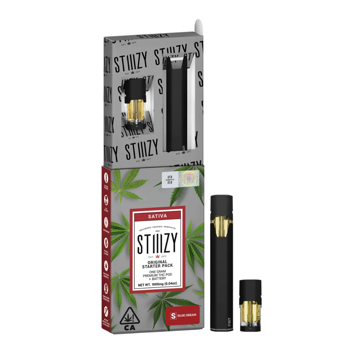 Blue Dream Starter Pack - 1g Pod/Battery - Stiiizy - 1g Sativa Pod Starter Pack - $30 - Pod System
