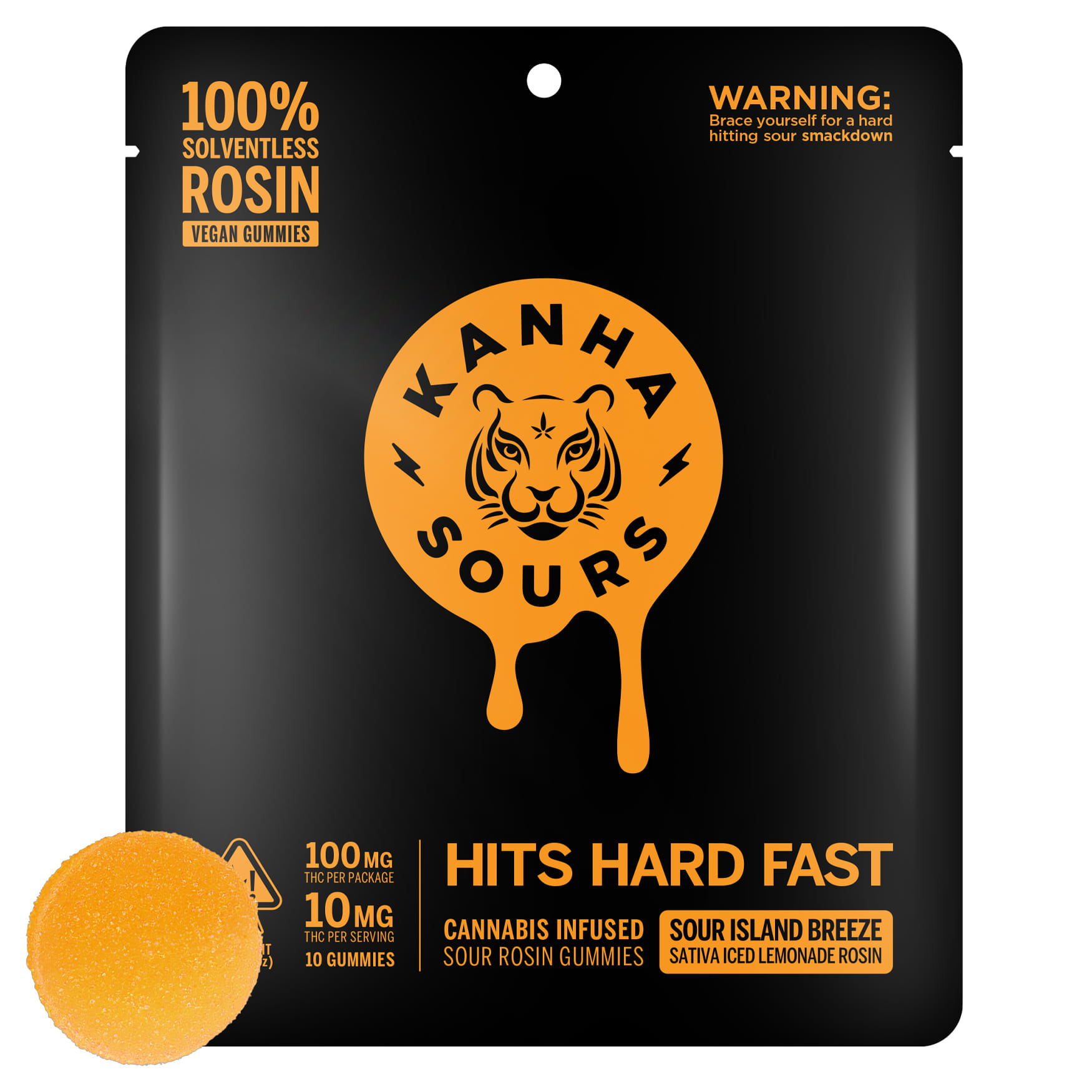 Sour Island Breeze (S) - Solventless Gummy - Kanha - Sour Island Breeze (S) - $20 - Edibles