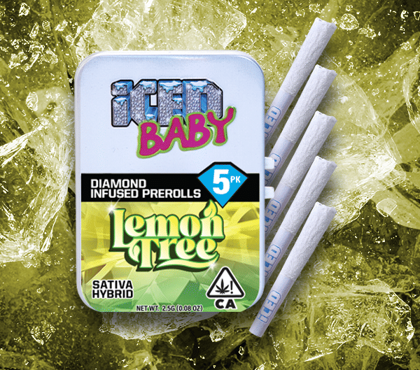 ICED: Lemon Tree - .5g Diamond Infused Pre Rolls(5pk)