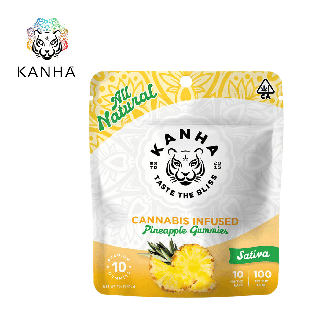 Kanha- Pineapple - Classic Gummies - 100mg THC - KANHA -  - $11.99 - Edibles